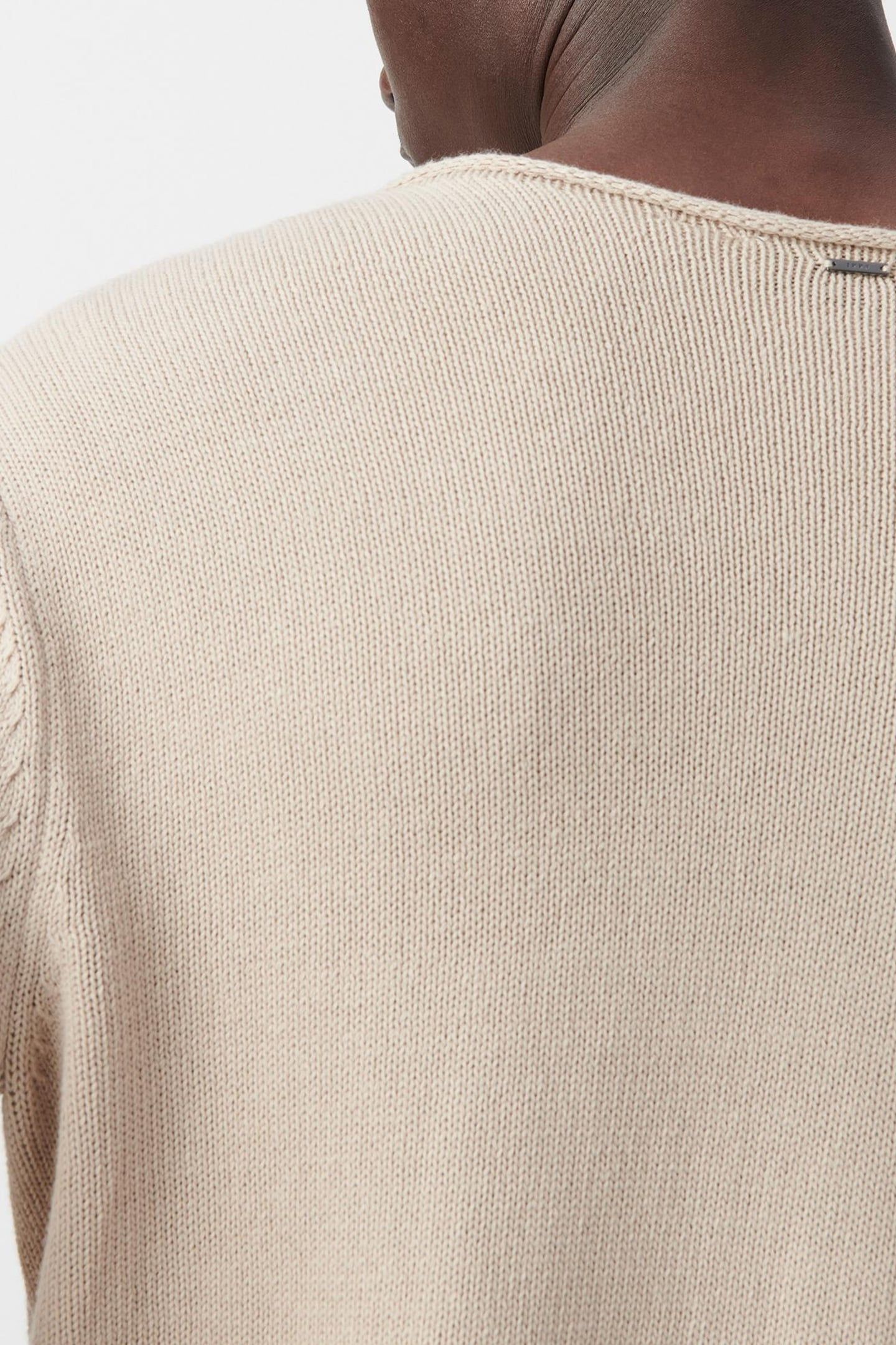 FLAX KNIT SWEATER WITH ROLLED EDGES 6