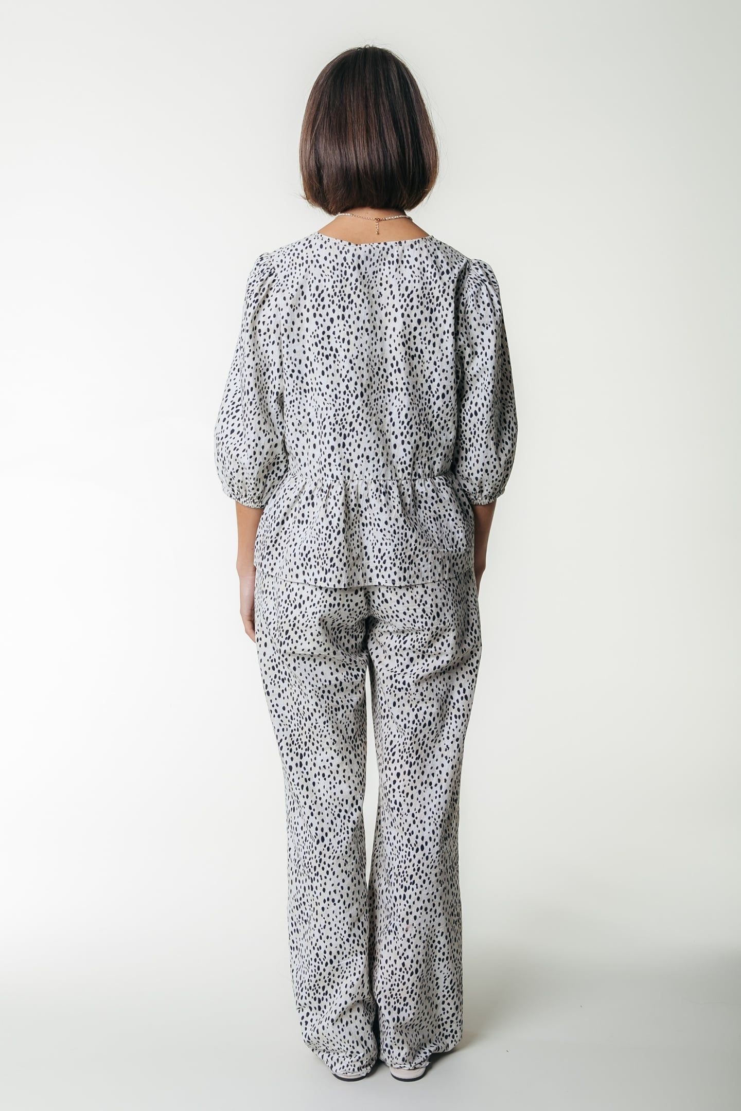 MELODY CHEETAH STRAIGHT PANTS BEIGE 2