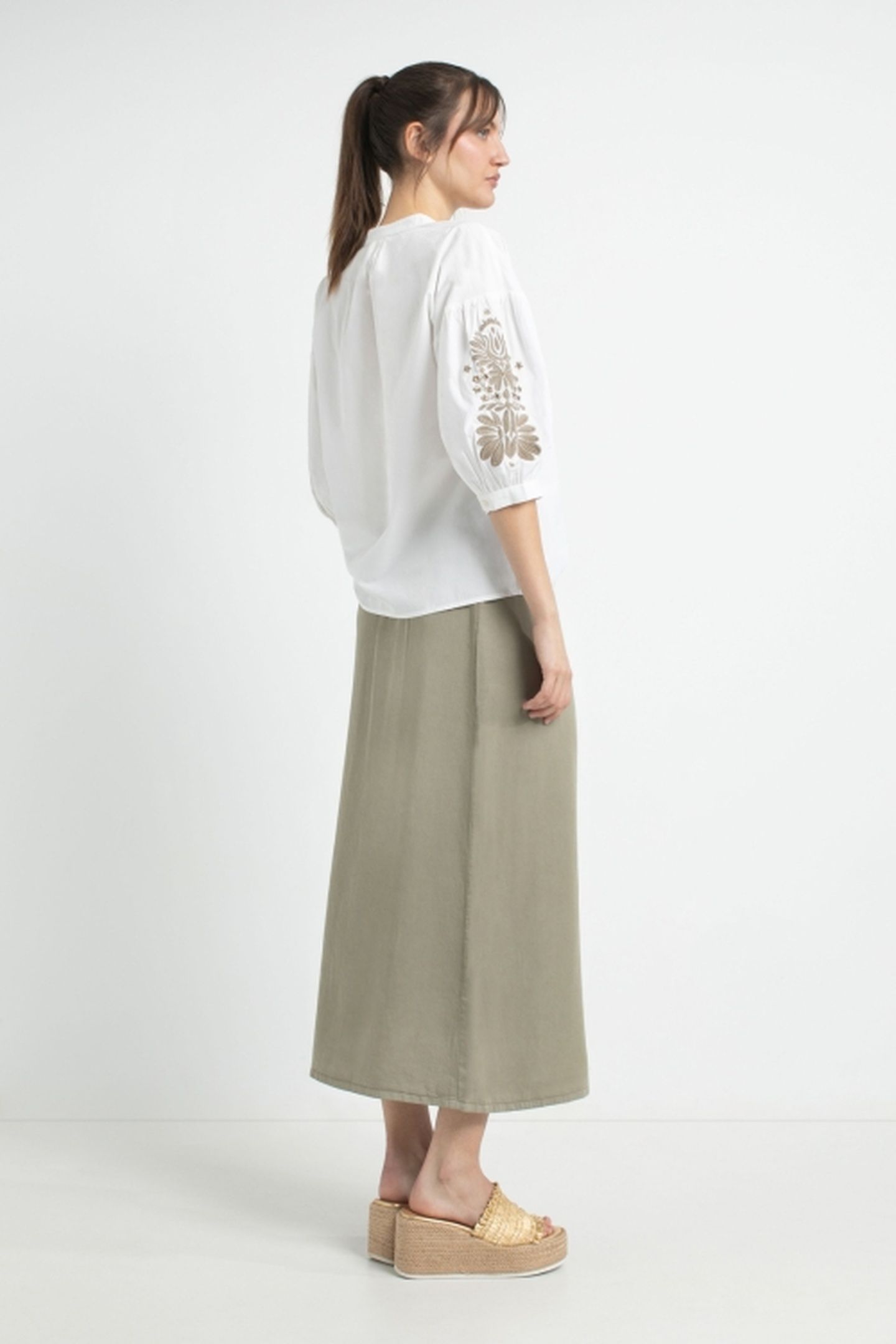 JOHNNY BLOUSE LIGHT OLIVE PRINT 3