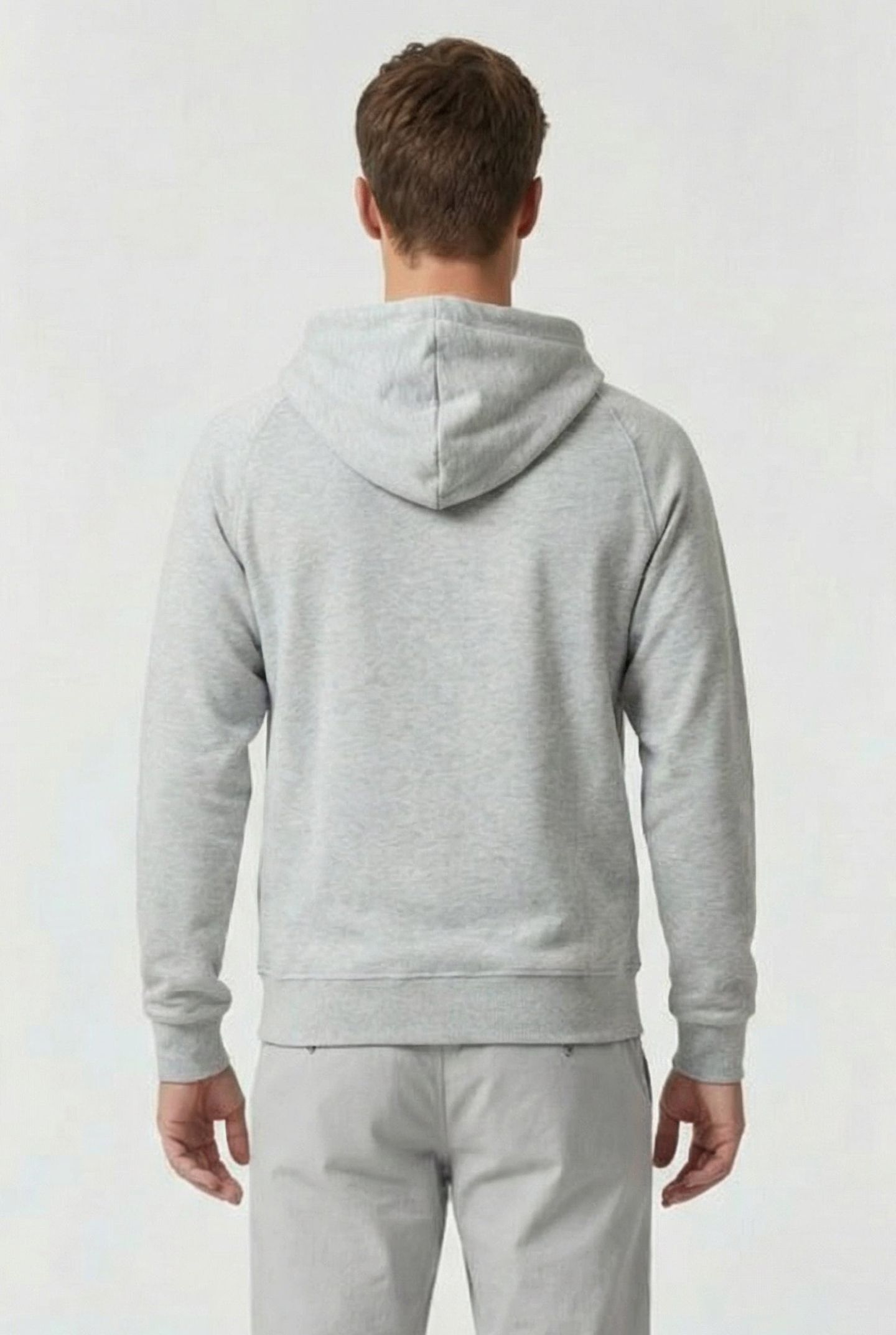 UNISEX TEAM HOODED SWEAT LACED MEDIUM GREY HEATHER-LACE 4