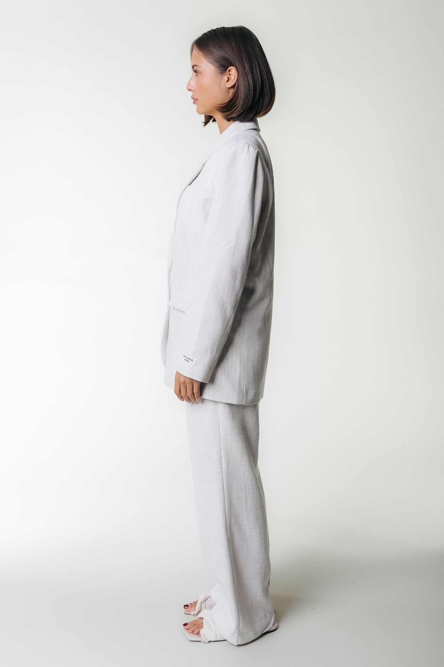 RUS STRUCTURE PINTUCK STRAIGHT PANTS BEIGE 3