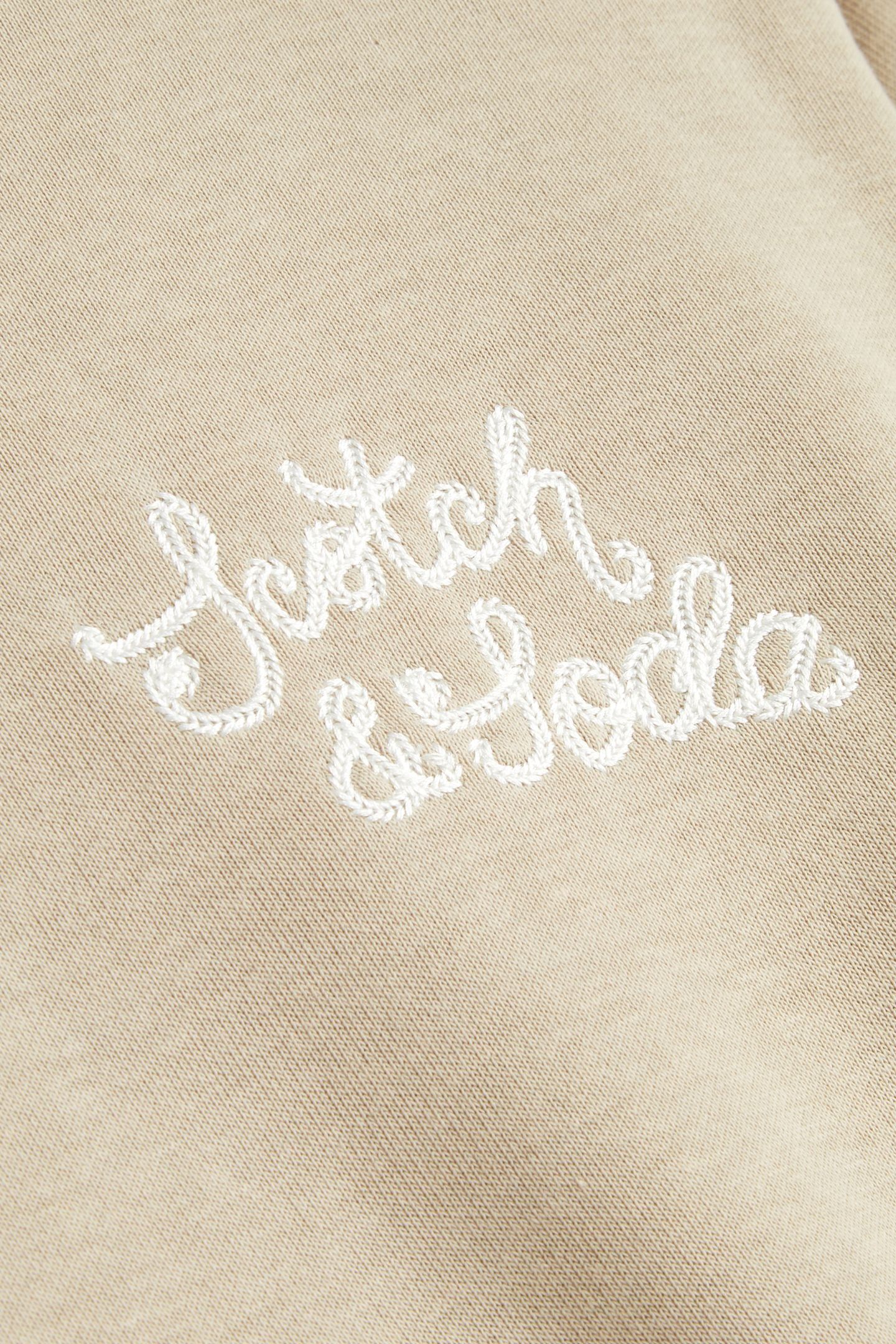 RELAXED FIT FLEECE GRAPHIC HOODIE TAUPE 9