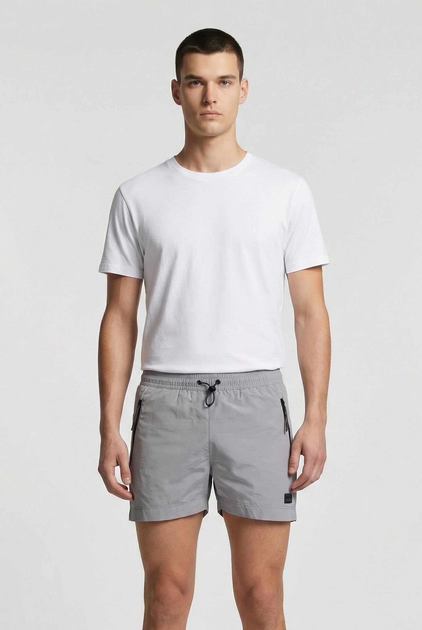 MEN'S ARENA X-DRY SERIES X-SHORT LIGHT GREY 1