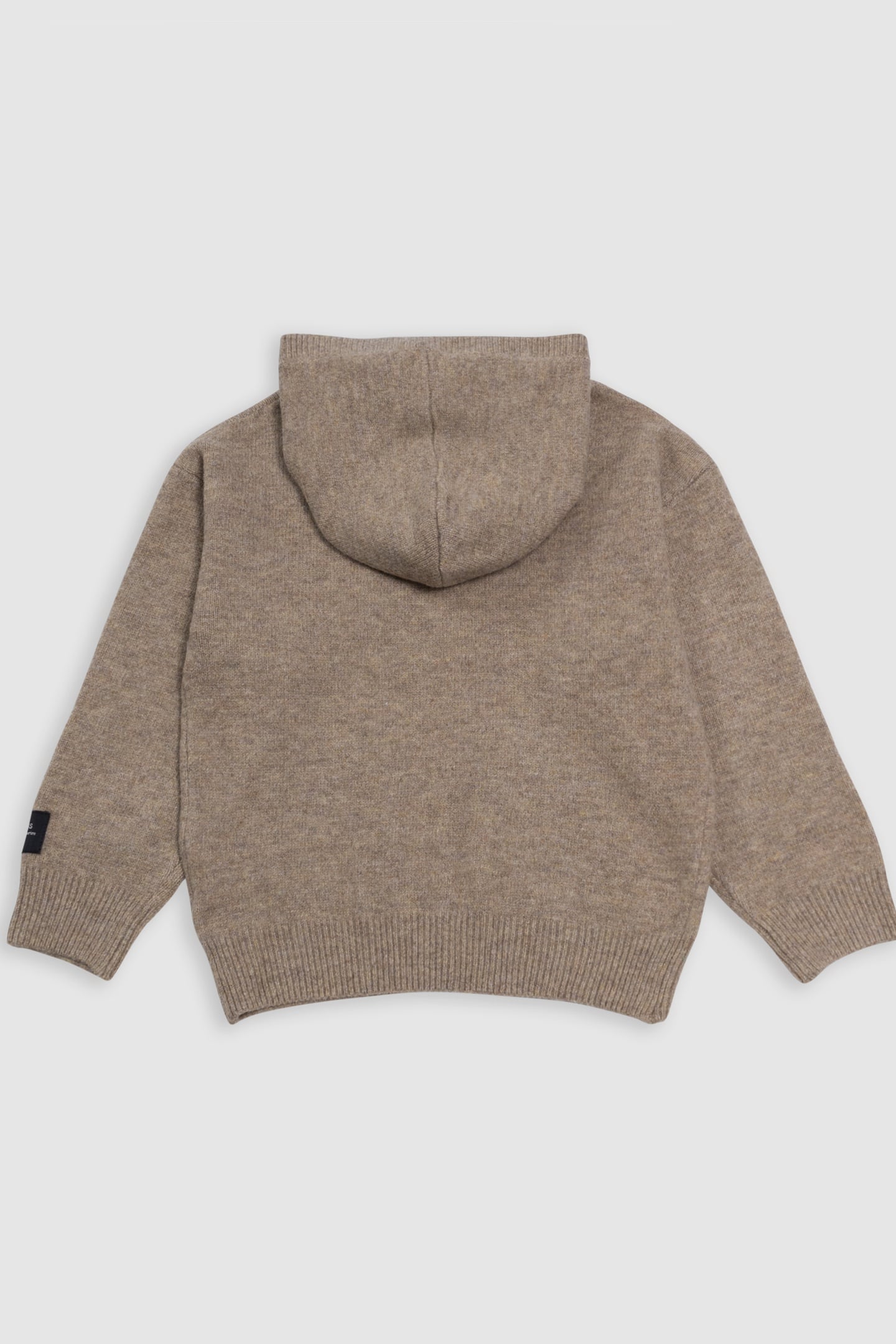 BOY'S CAMEL KNIT BADGE K EMBROIDERY BOUCLETTE SWEATER 2
