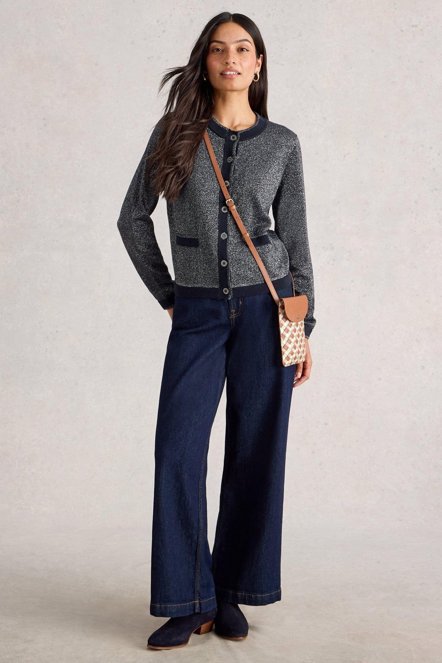CHARLOTTE SPARKLE CARDI DARK NAVY 1
