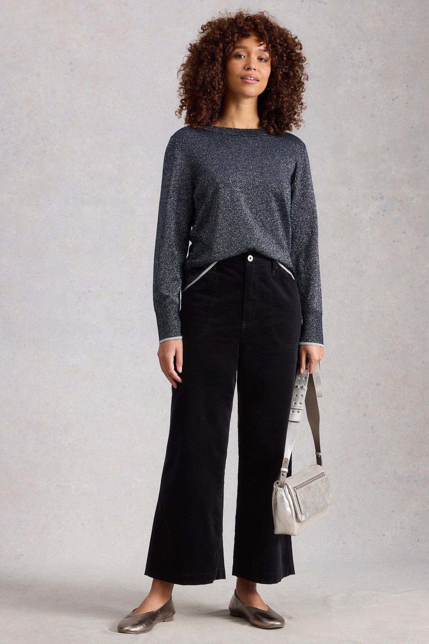 TIA VELVET WIDE LEG CROP PURE BLACK 1