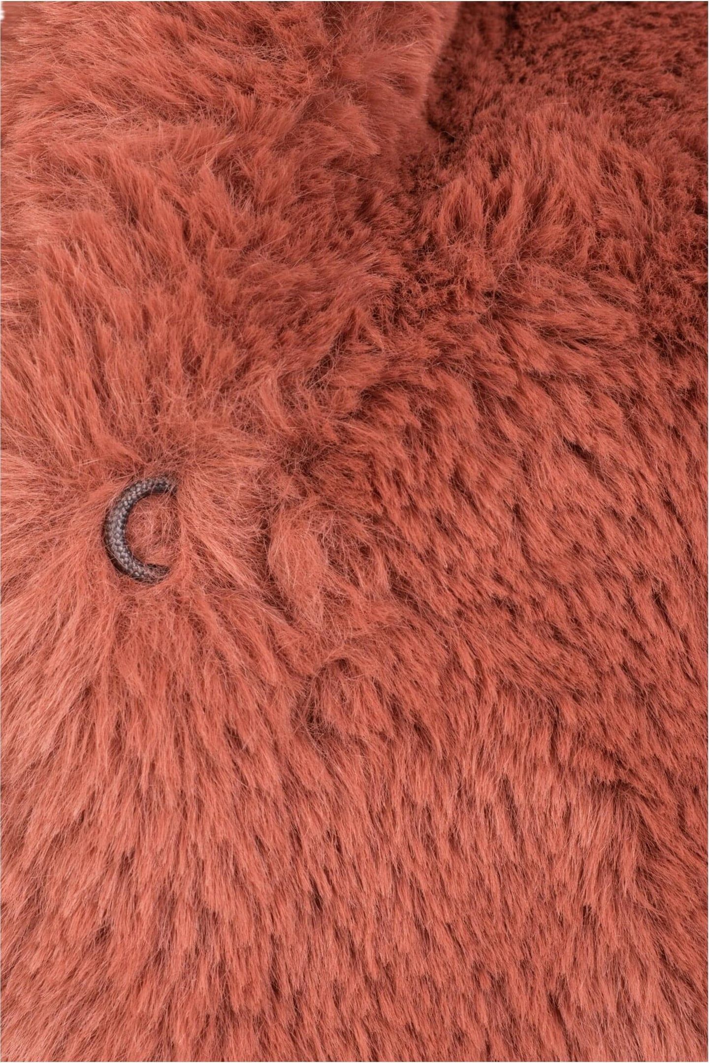 LADIES HOODED TEDDY COAT DARKROSE 11