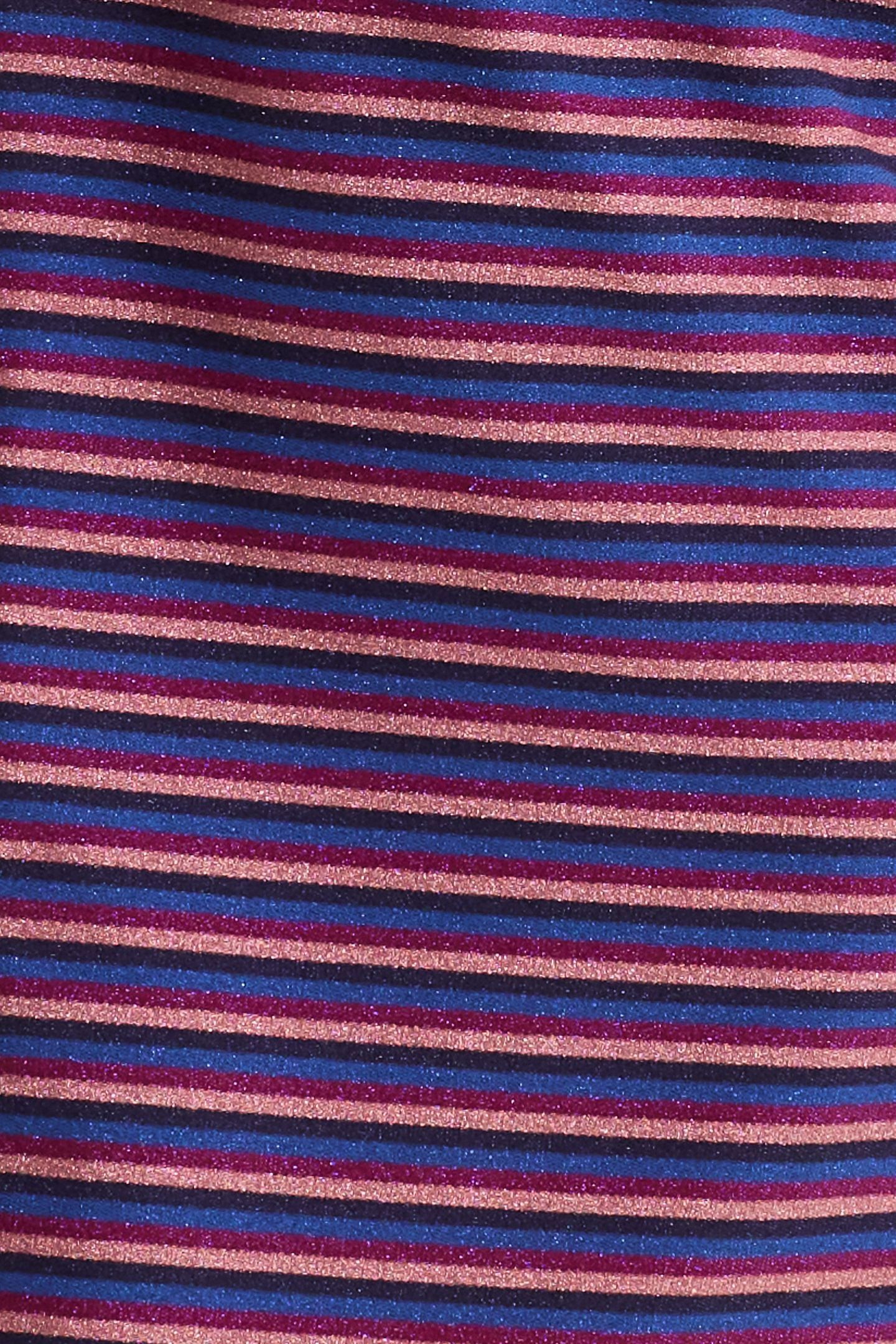 PURPLE STRIPED LUREX MULTICO DRESS VIOLINE 7