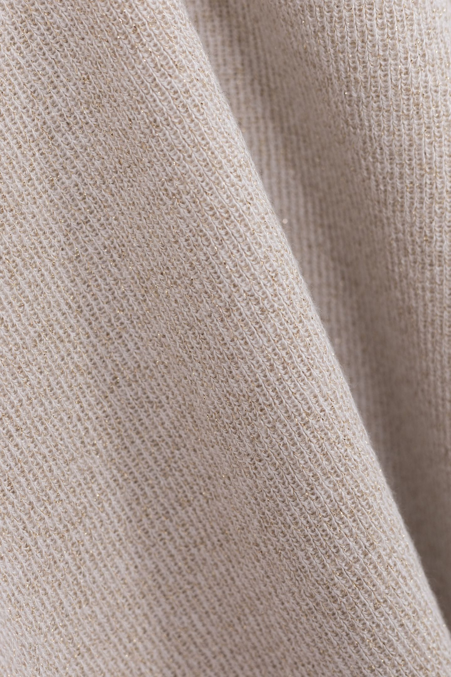 SLEEVELESS GOLD SWEATER LUREX KNIT ECRU 7