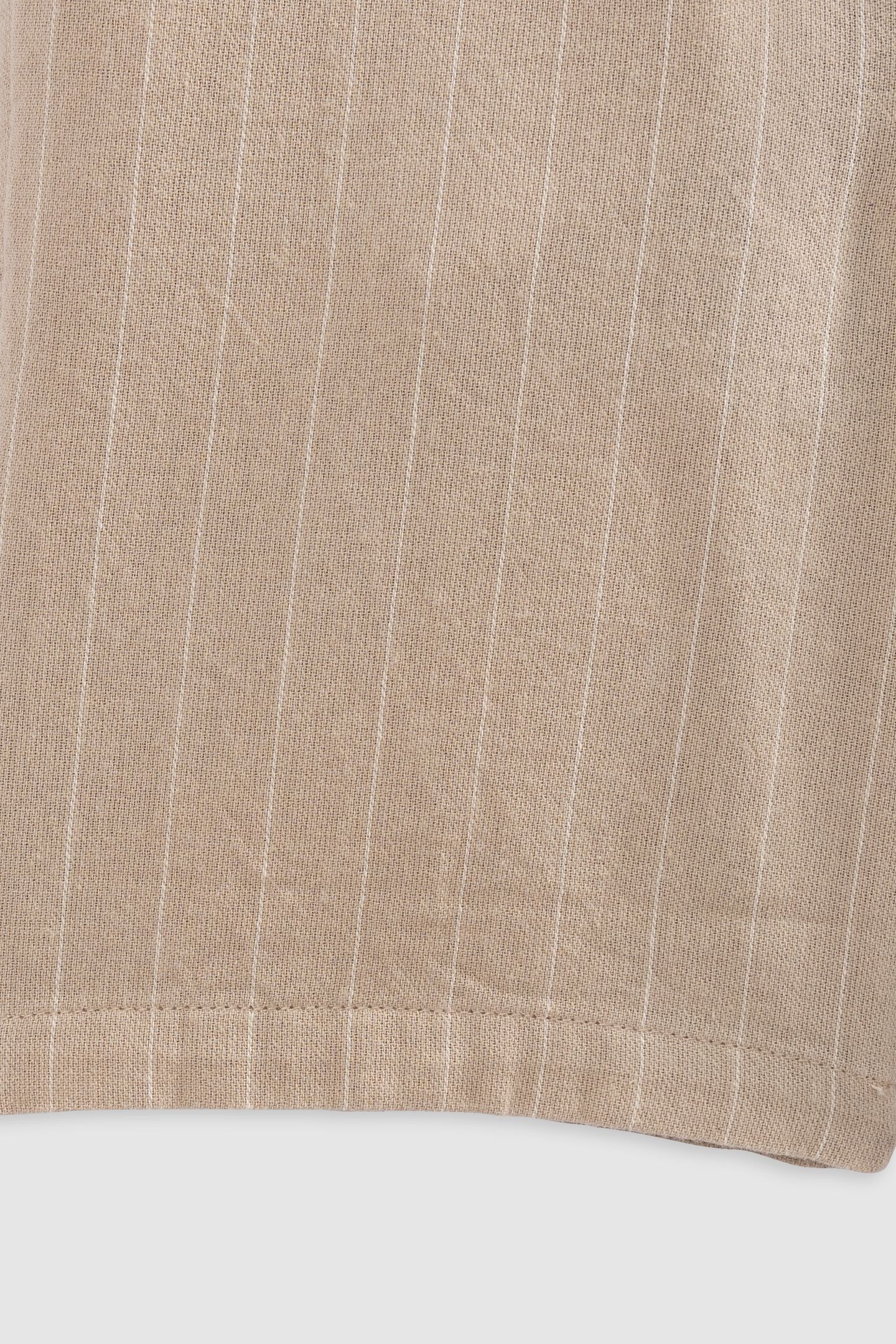 BEIGE ORGANIC COTTON BERMUDA SHORTS WITH STRIPES 4