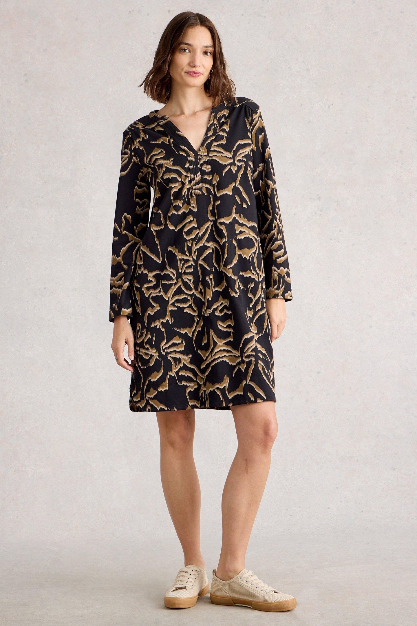 JUNE DRESS BLACK MULTI 1
