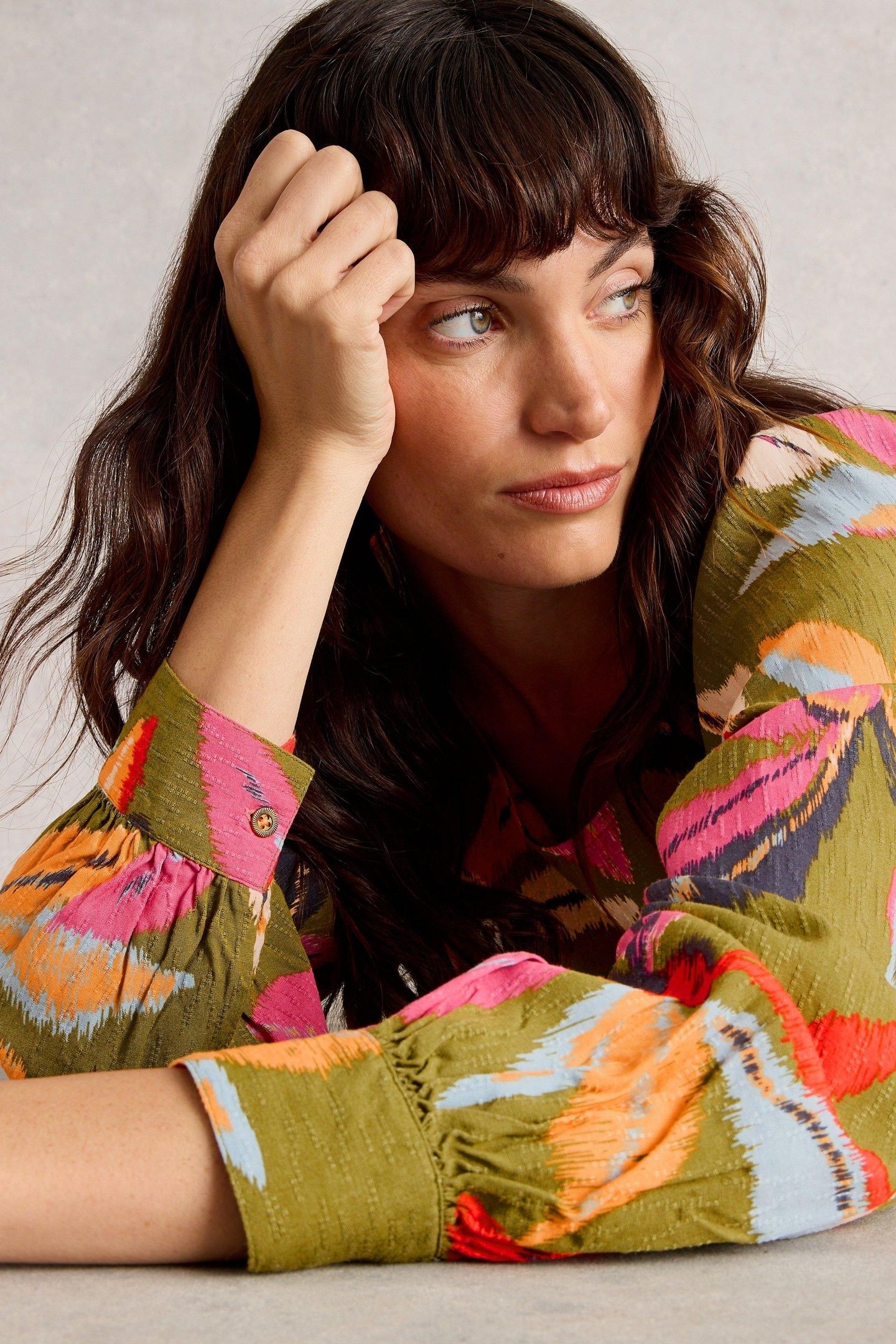 ULLA TOP GREEN MULTI 5