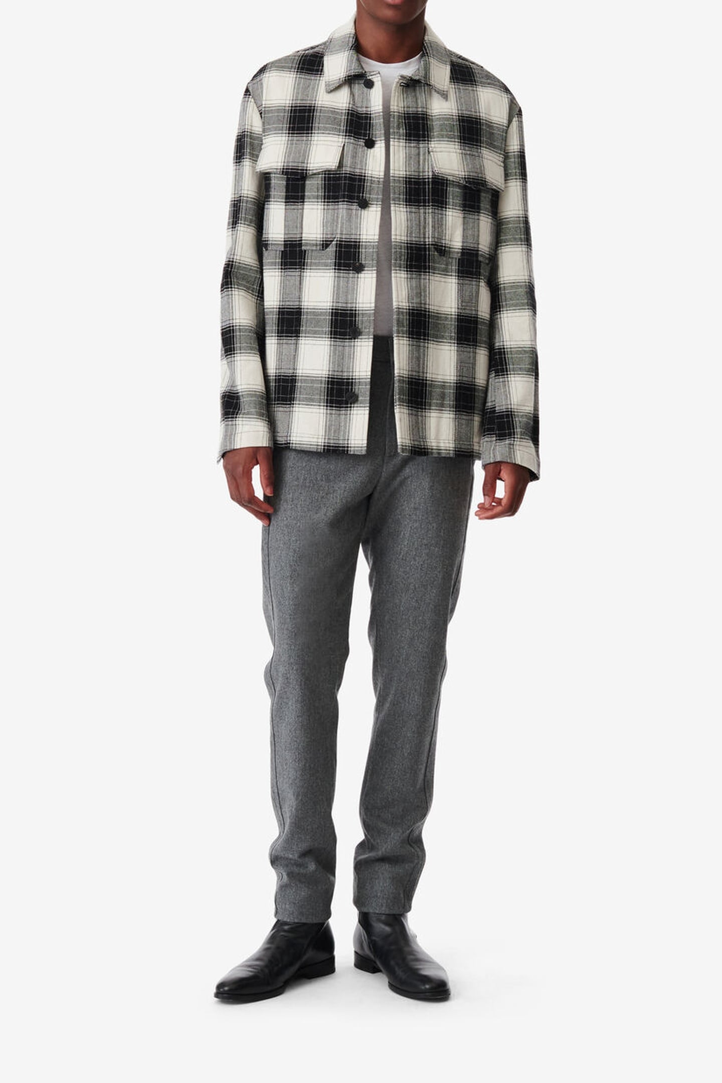 FULVIO OVERSHIRT MIXED WHITE 2