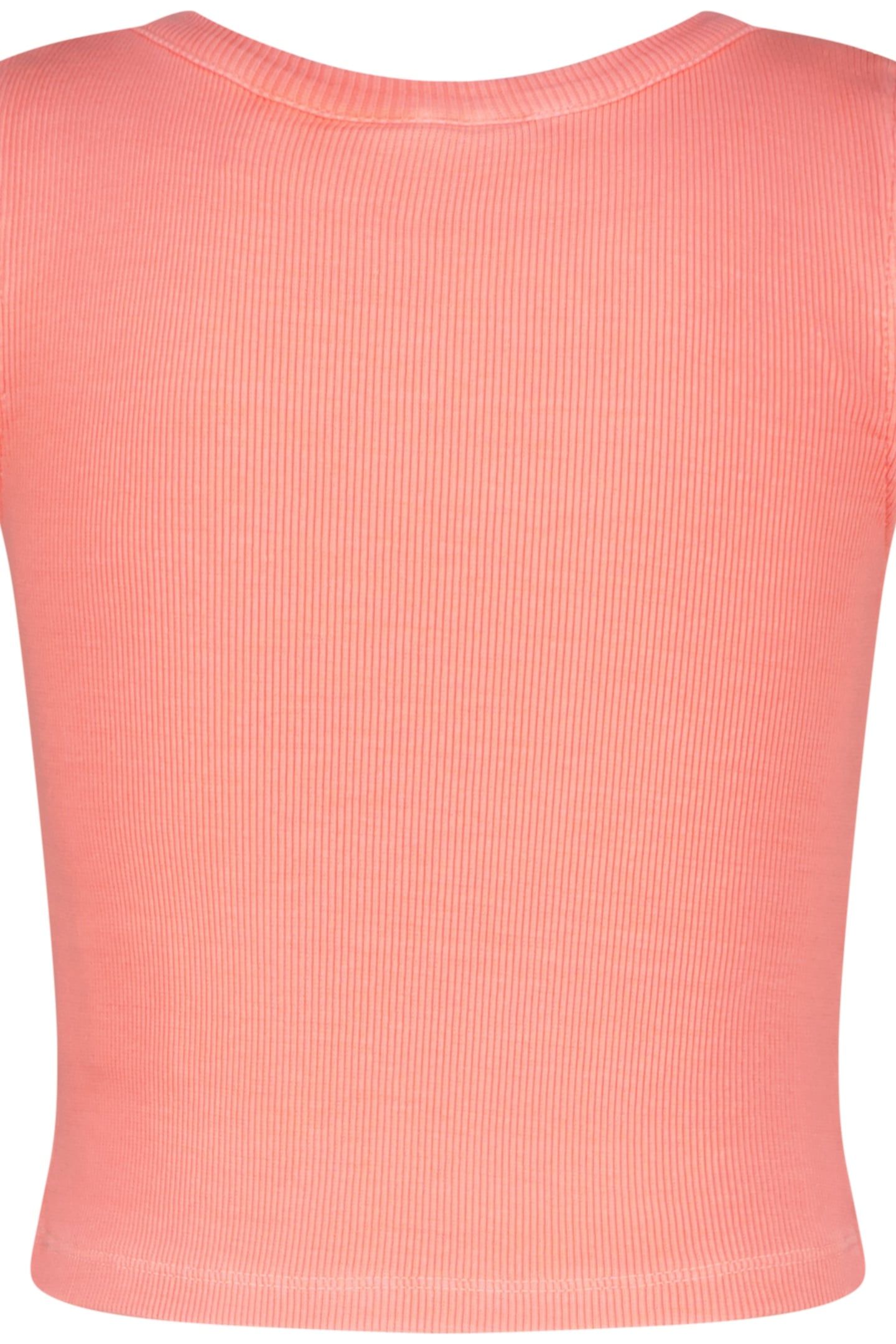 BASIC-CROP RIB TOP NEON PEACH 3