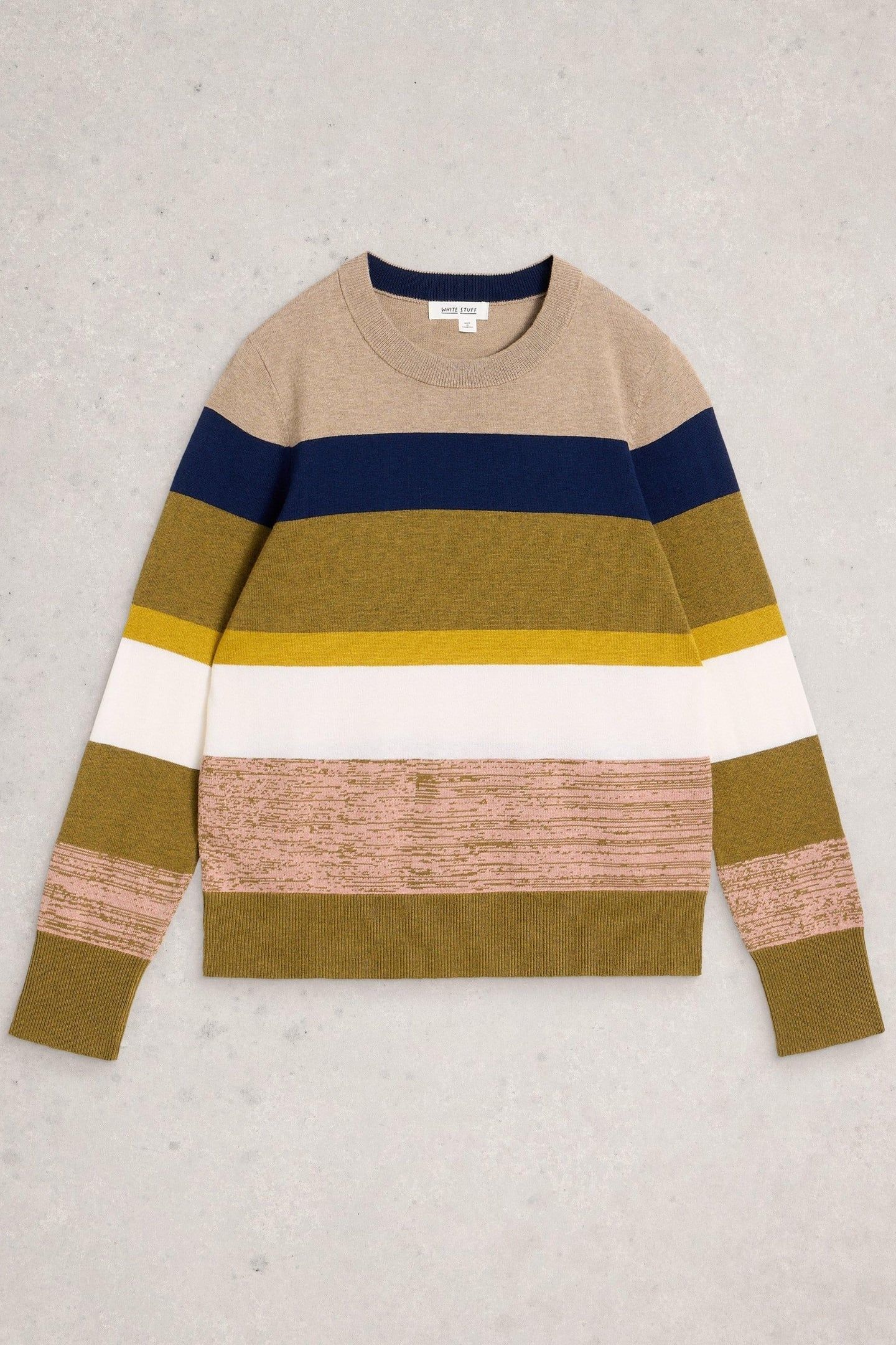 KATIE STRIPE JUMPER GREEN MULTI 3