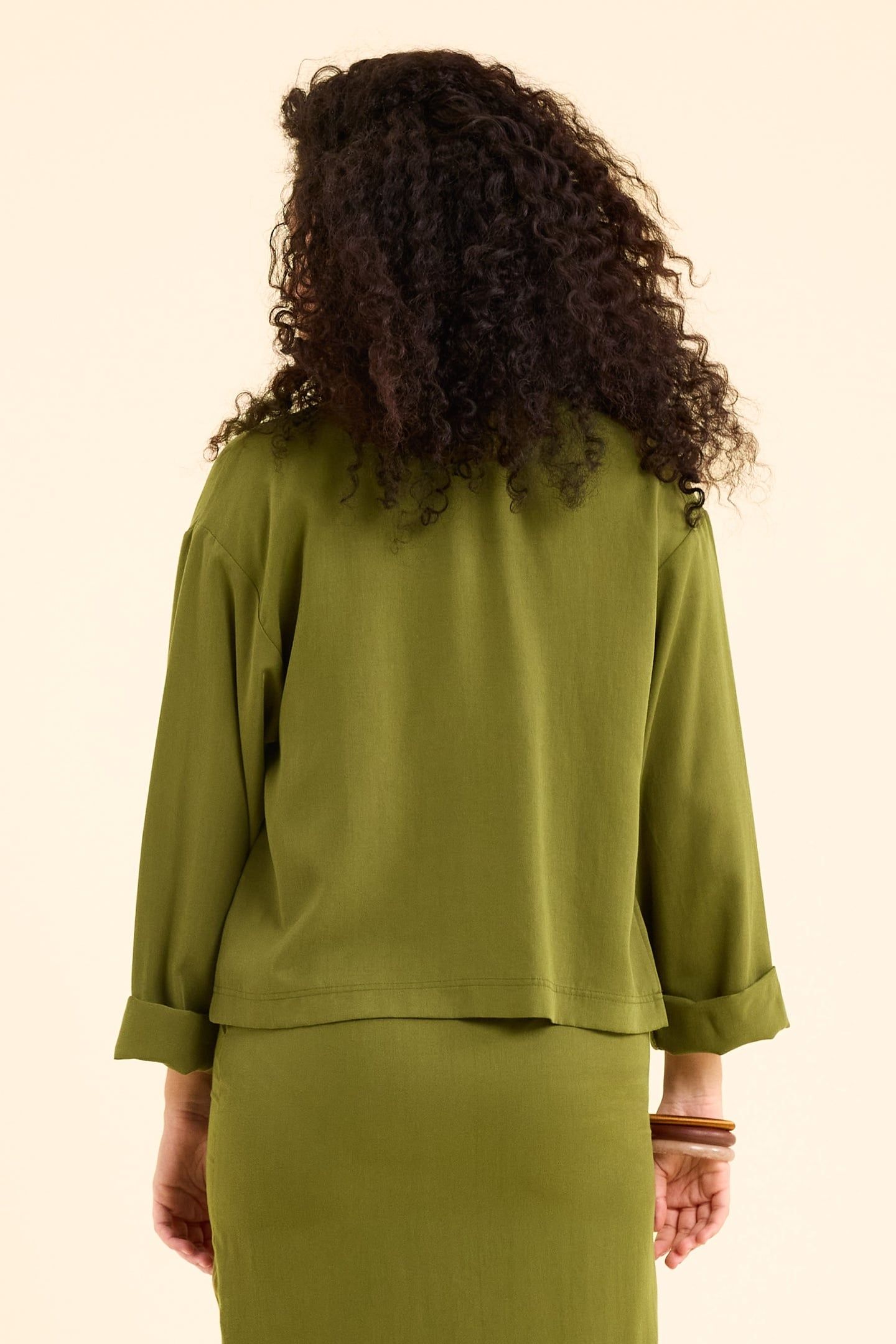 FLUID KHAKI JACKET WITH BUTTONED POCKETS KHAKI 3