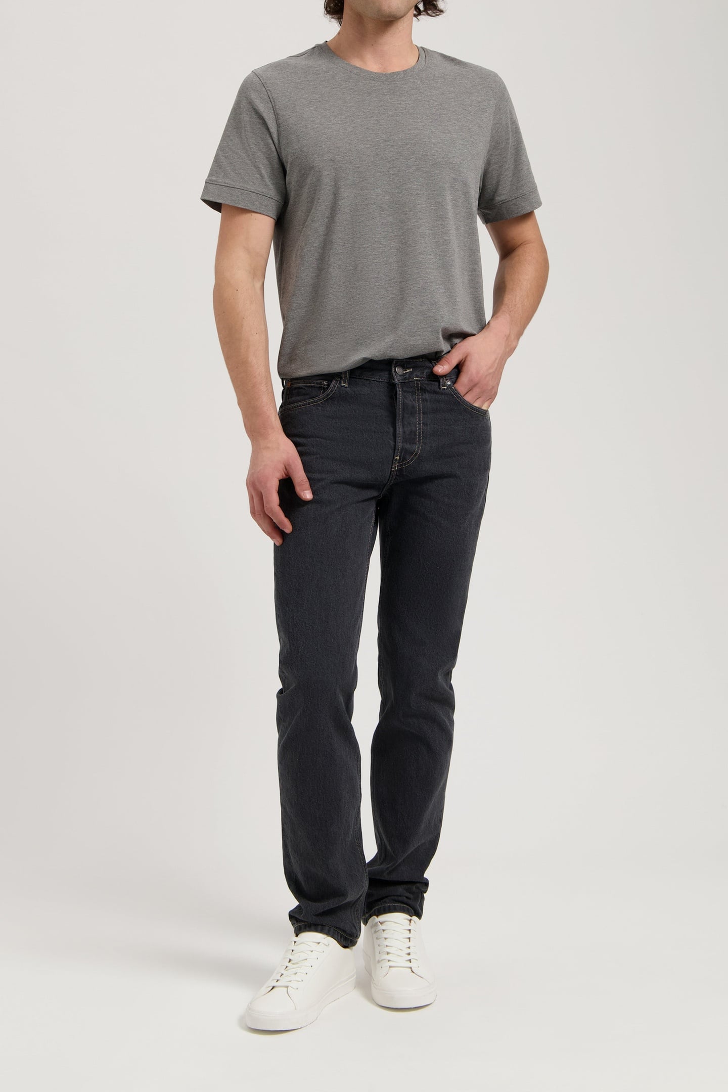 JOHN MID STRAIGHT MEDIUM BLACK 1