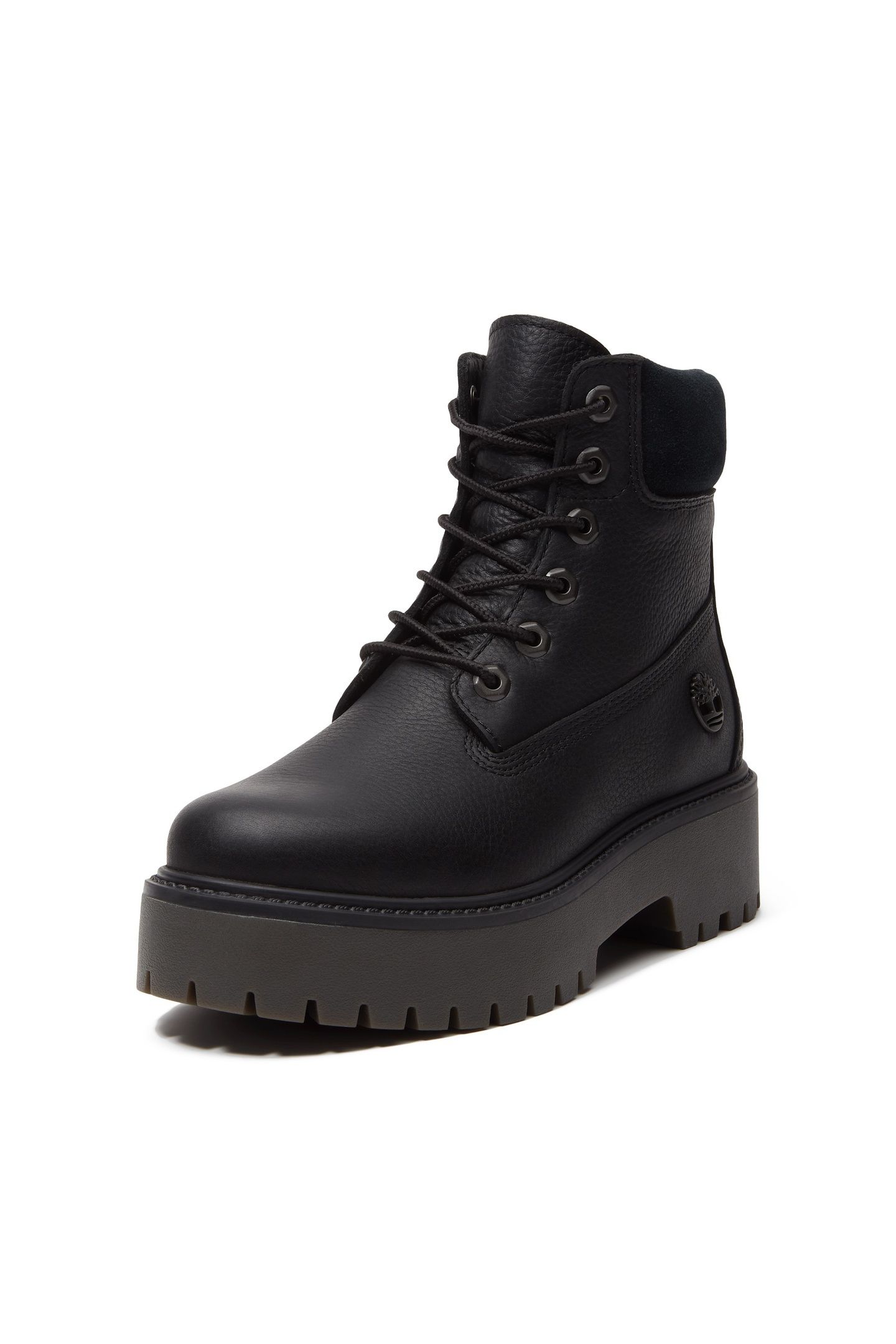 STONE STREET 6 INCH LACE UP WATERPROOF BOOT BLACK FULL GRAIN 6