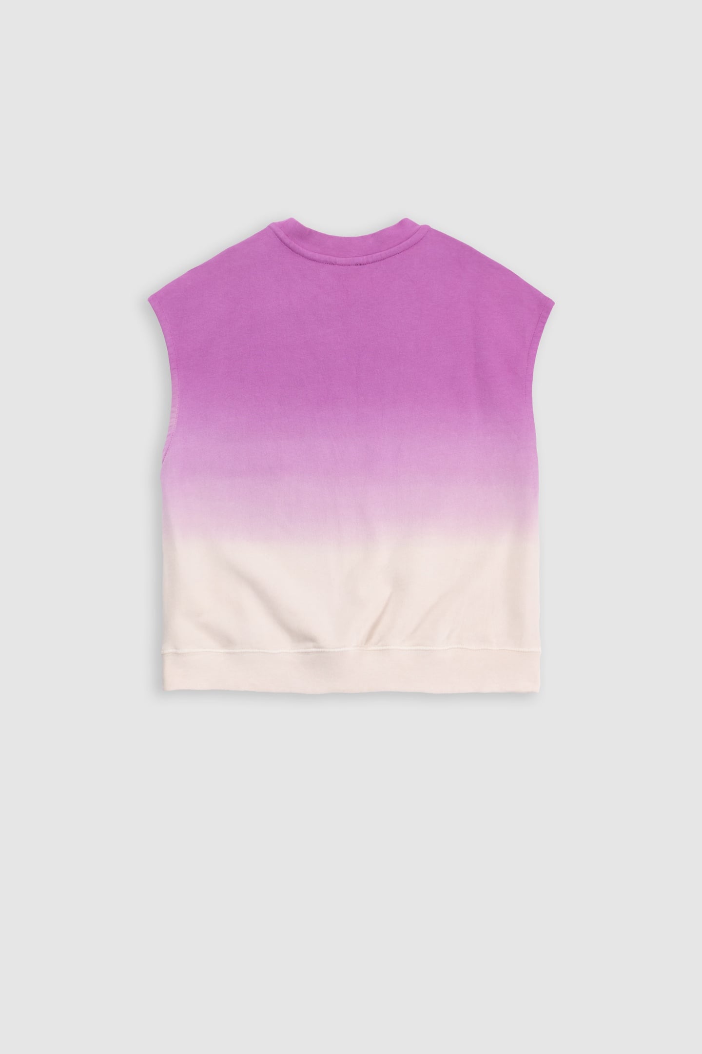 PURPLE SLEEVELESS DEEP DYE SWEATSHIRT WITH MESSAGE 3