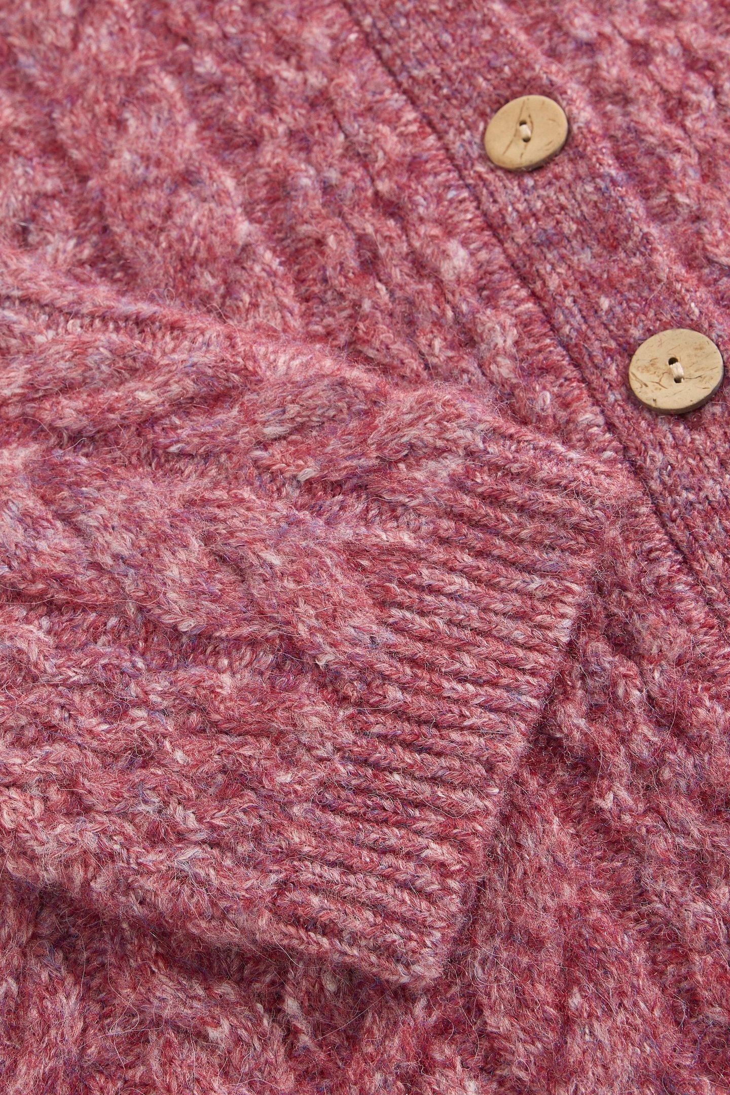 CARLY CABLE CARDI MID PINK 5