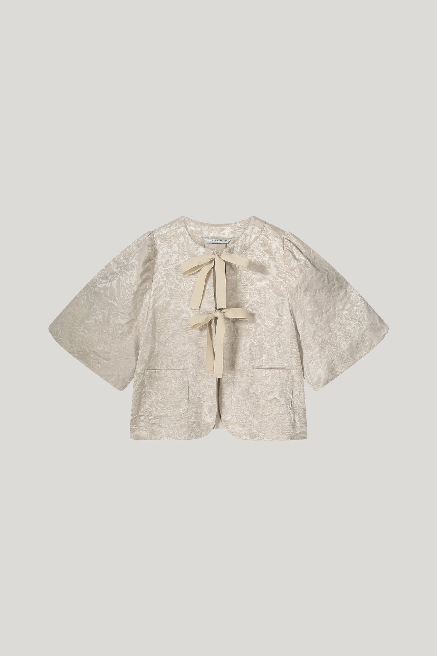 BLOUSE JACQUARD PEBBLE BEIGE 4