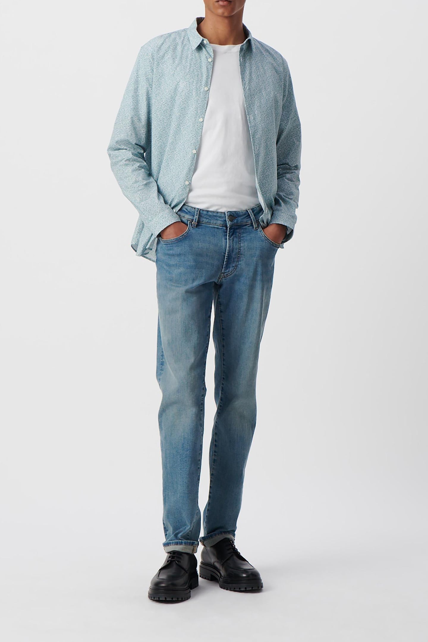 STORM SLIM SHIRT WITH CORAL PRINT 1