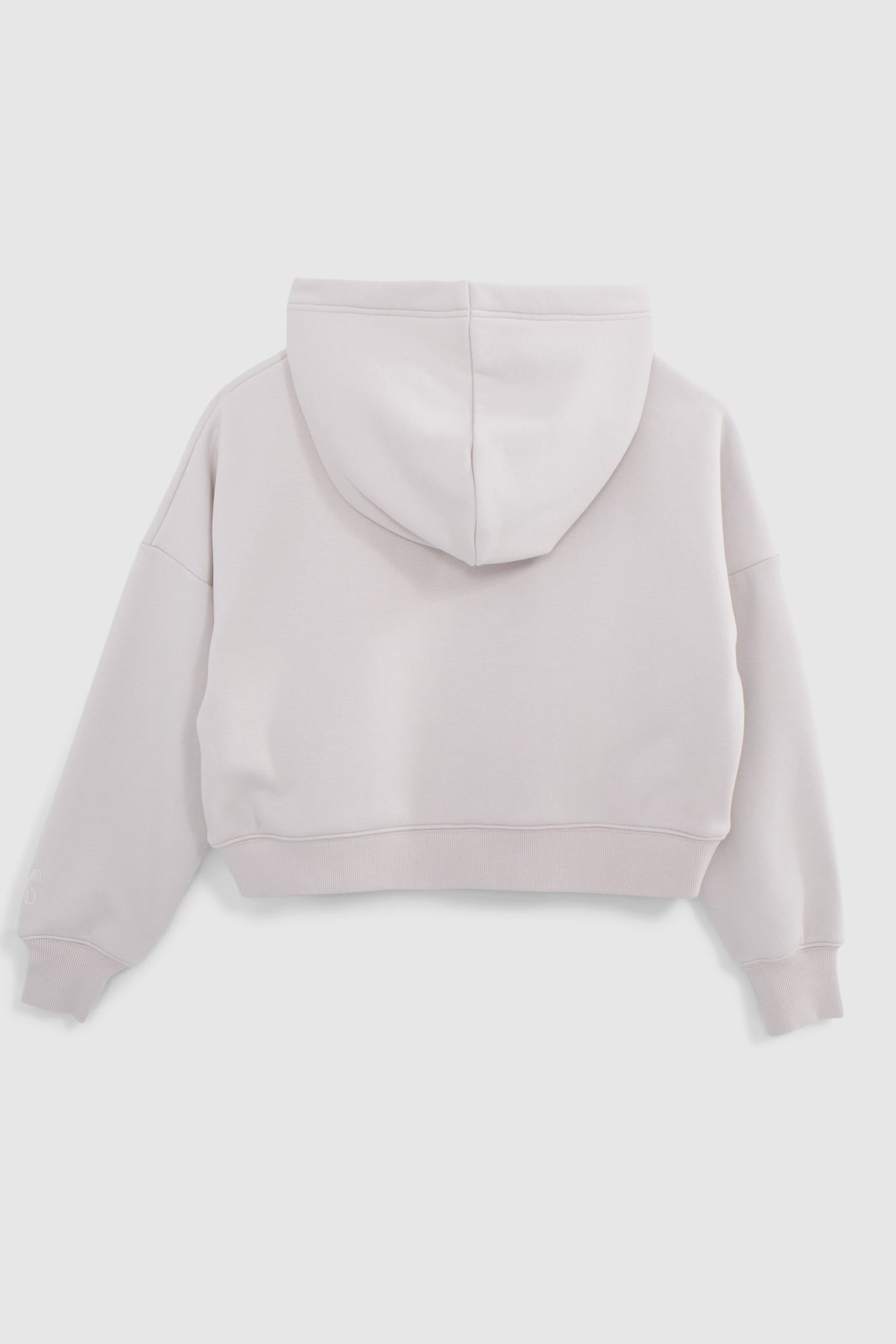 GIRL'S BEIGE CROPPED FLOCKED MESSAGE SWEATER 2