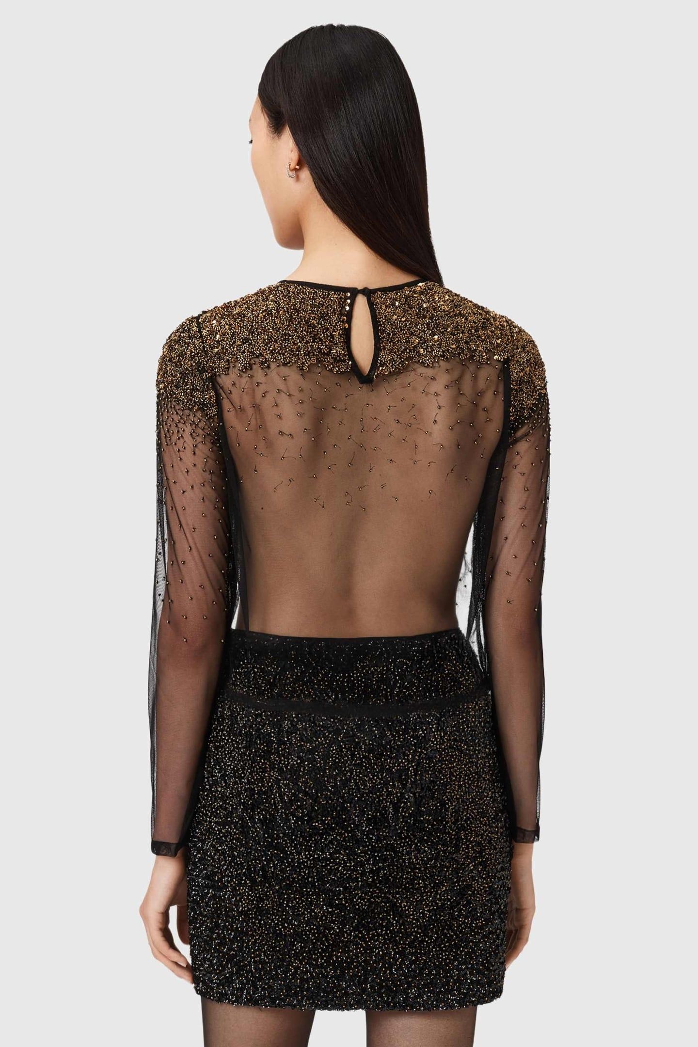 GRETA EMB TOP BLACK/GOLD 4