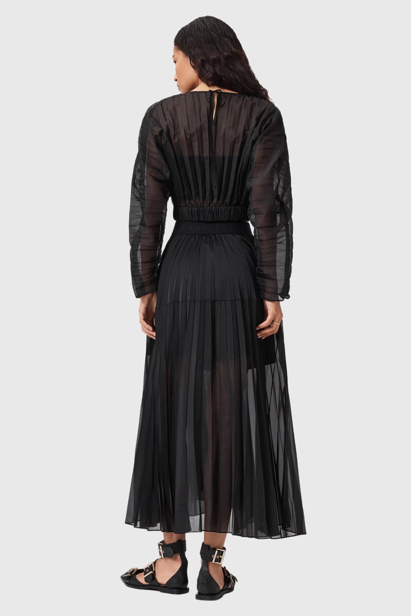 MICAELA PLEAT SKIRT BLACK 5