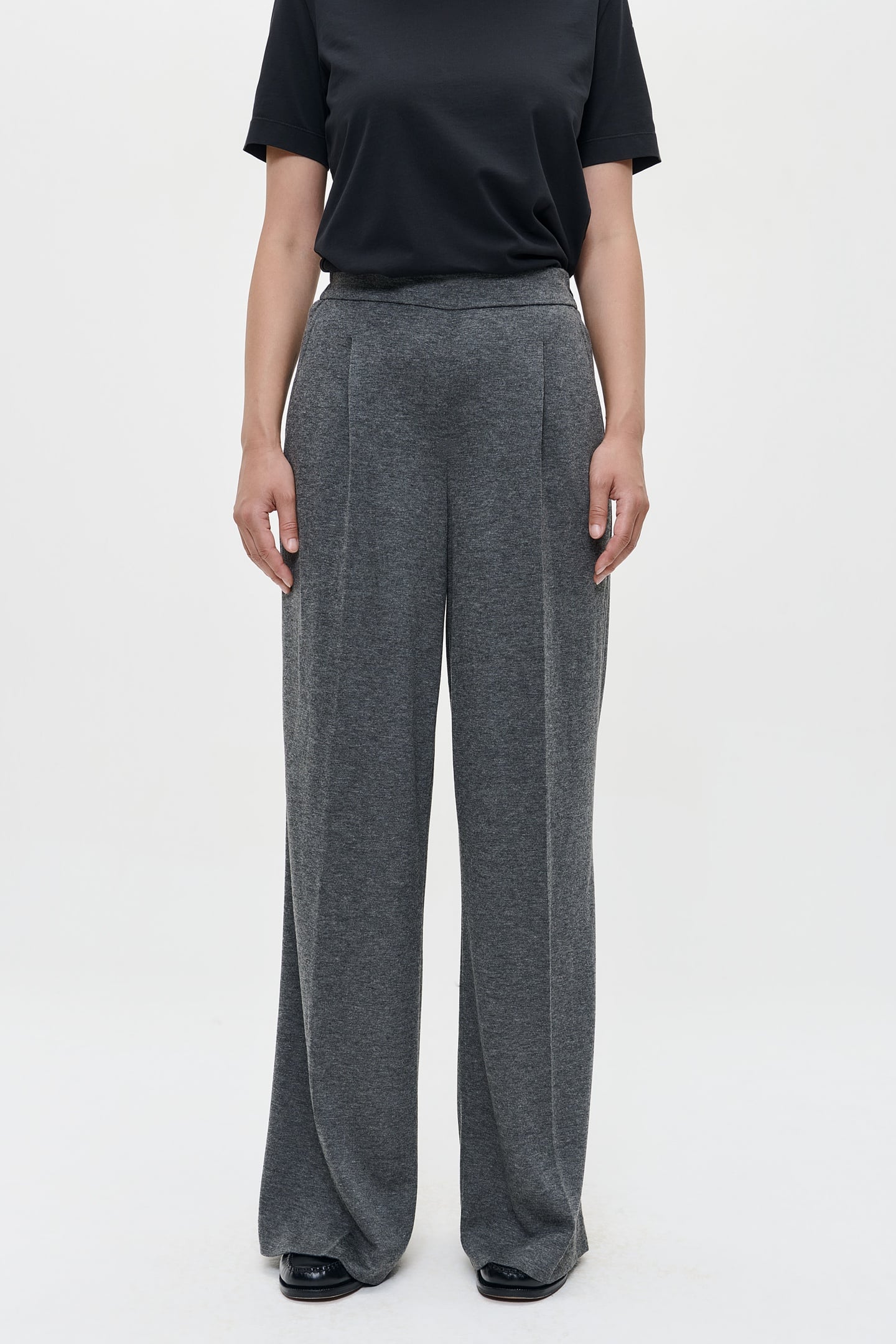 DOUBLE JERSEY DURBAN-2 PANTS GREY MELANGE 2
