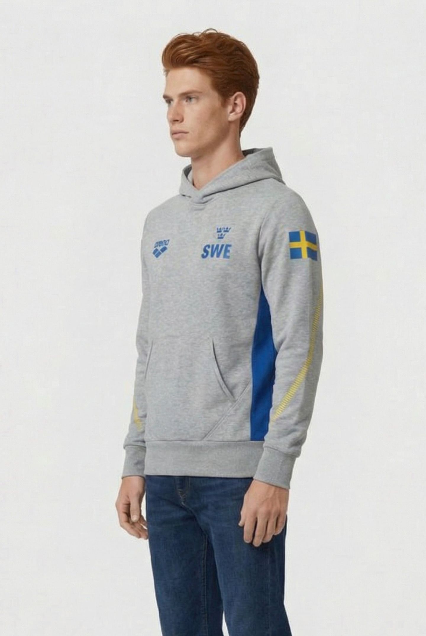 UNISEX SWEDEN HOODIE MEDIUM GREY MELANGE ROYAL 6