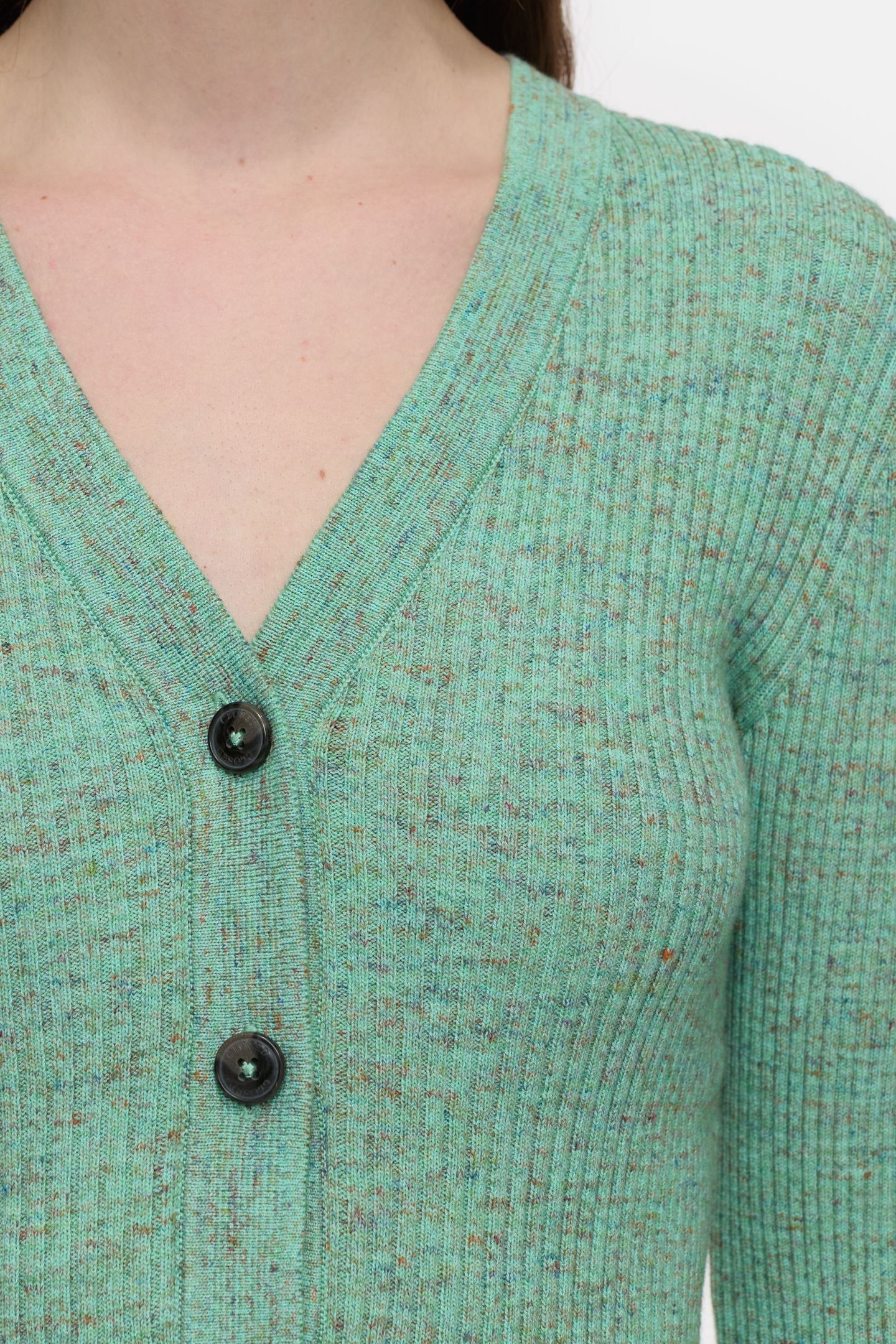 V NECK HENLEY KNITS GREEN KICK 4