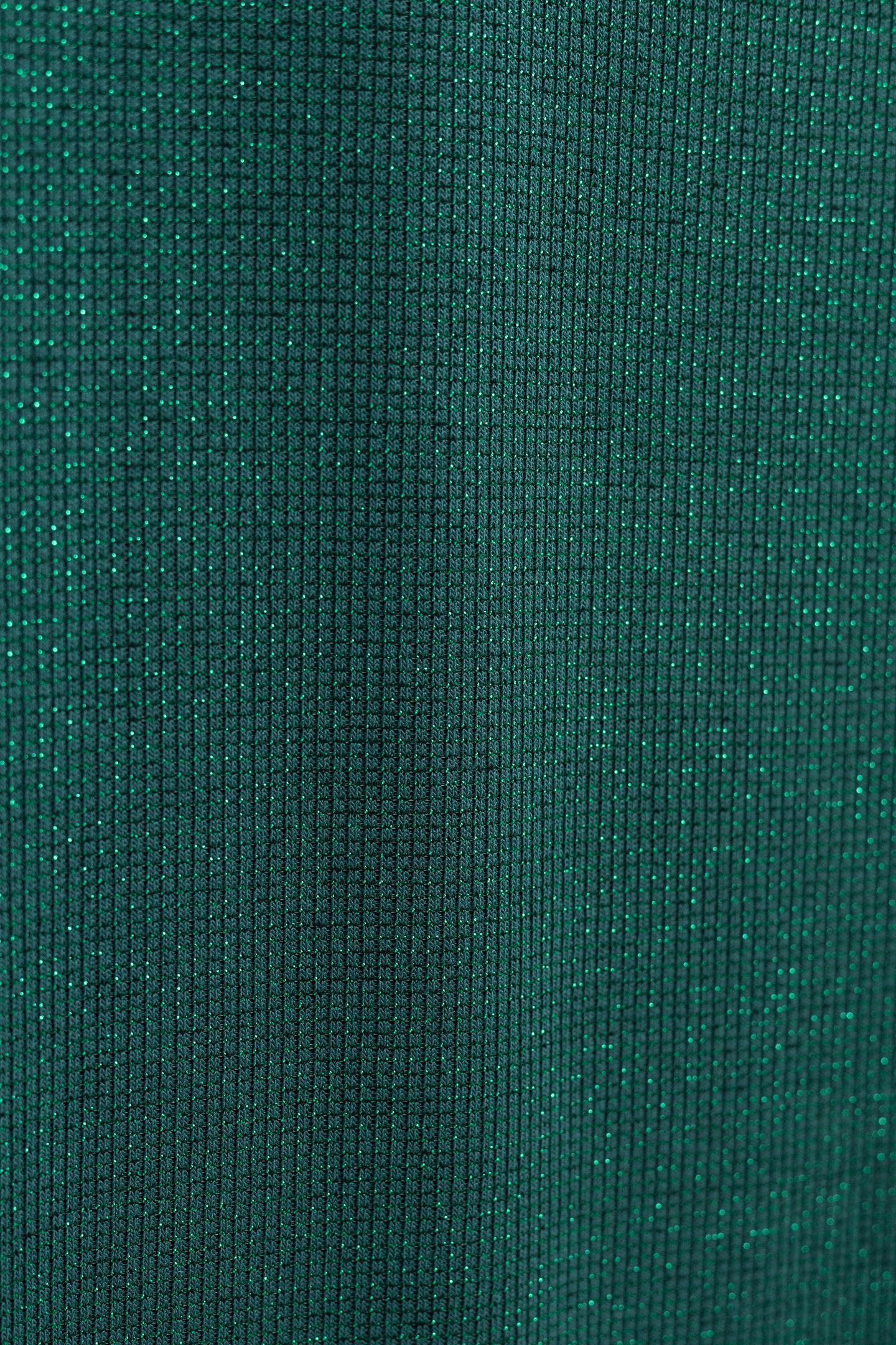 GREEN LUREX WAFFLE KNIT T-SHIRT GREEN 7