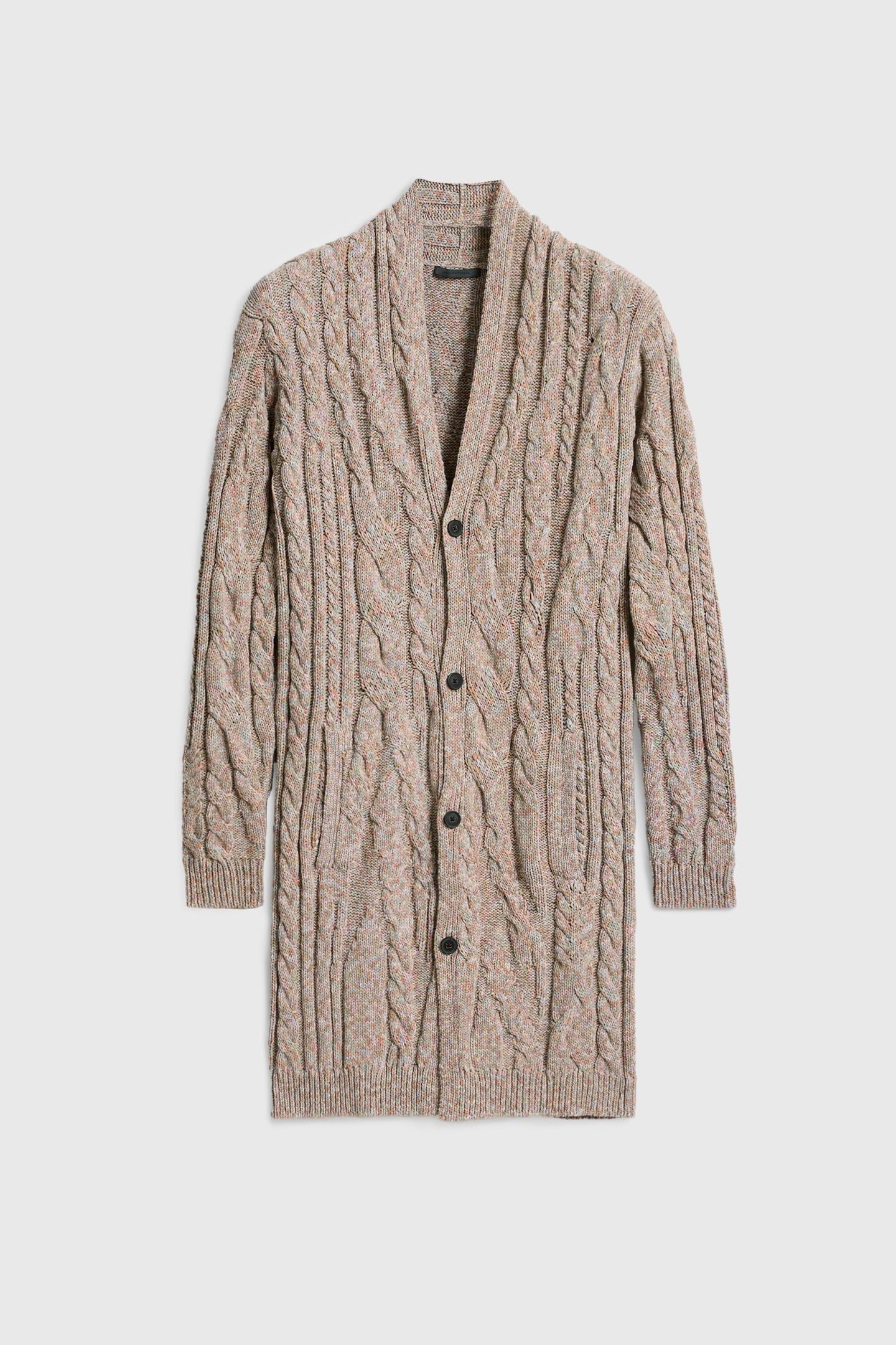 MARRAS EASY FIT CARDIGAN WITH MULTI CABL WISTERIA 2