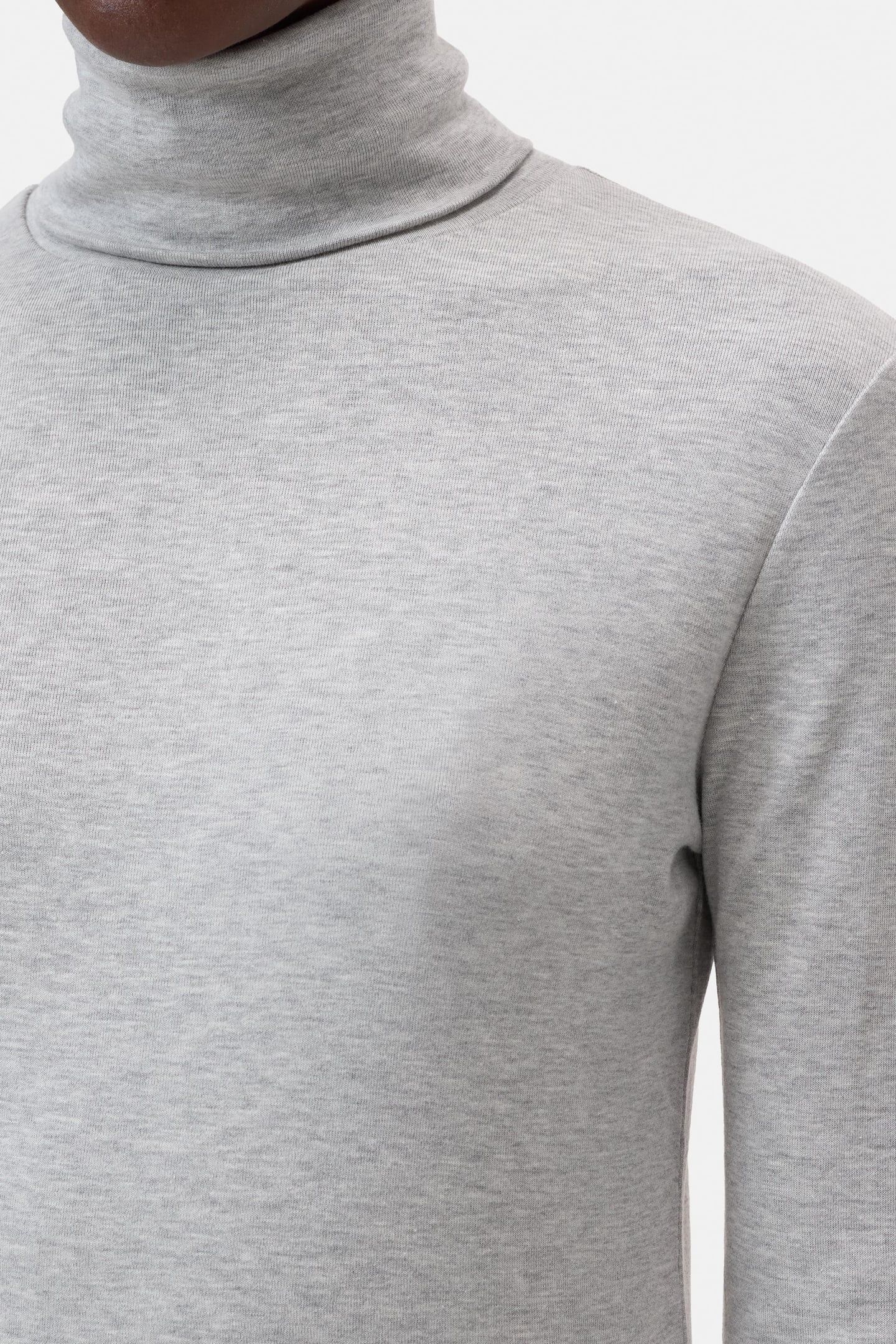 ROLLNECK LONG SLEEVE T-SHIRTS LIGHT GREY MELANGE 6