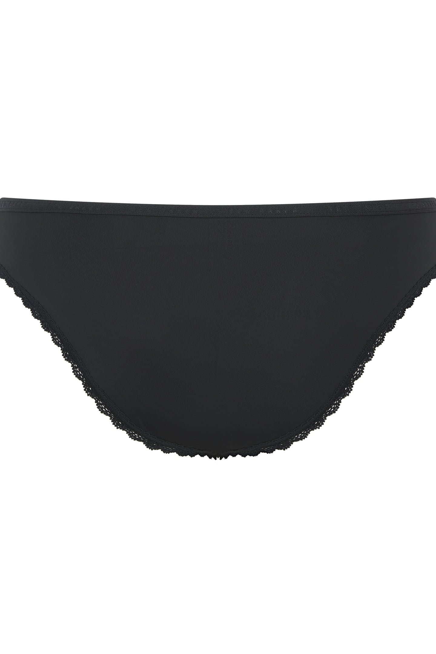 MYRTLE 3PK PLAIN AND PRINT BRIEF WITH LACE TRIM JET BLACK BO 7