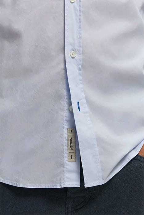 ESSENTIAL - SOLID ORGANIC CO/EA SLIM FIT SHIRT BLUE 5