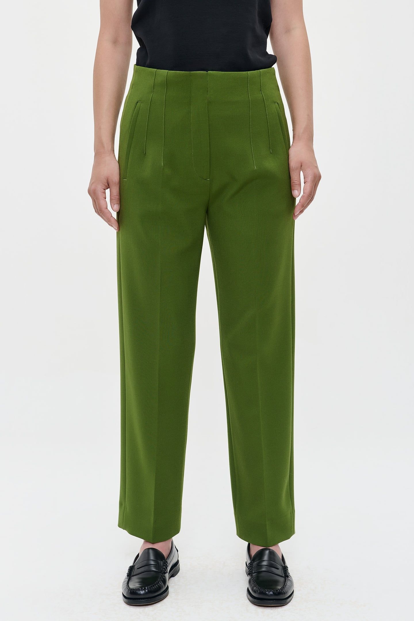 COMPACT STRTCH COLETTE PANTS HERB GREEN 3