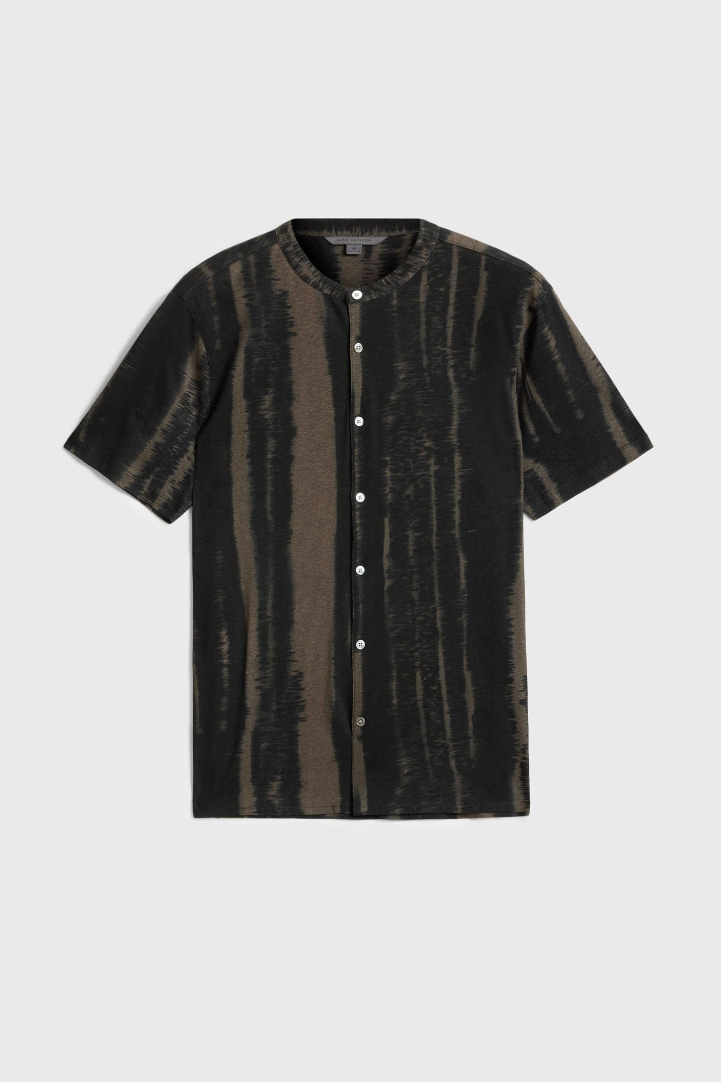 CROSBY REGULAR FIT SS STAND COLLAR SHIRT BLACK 2