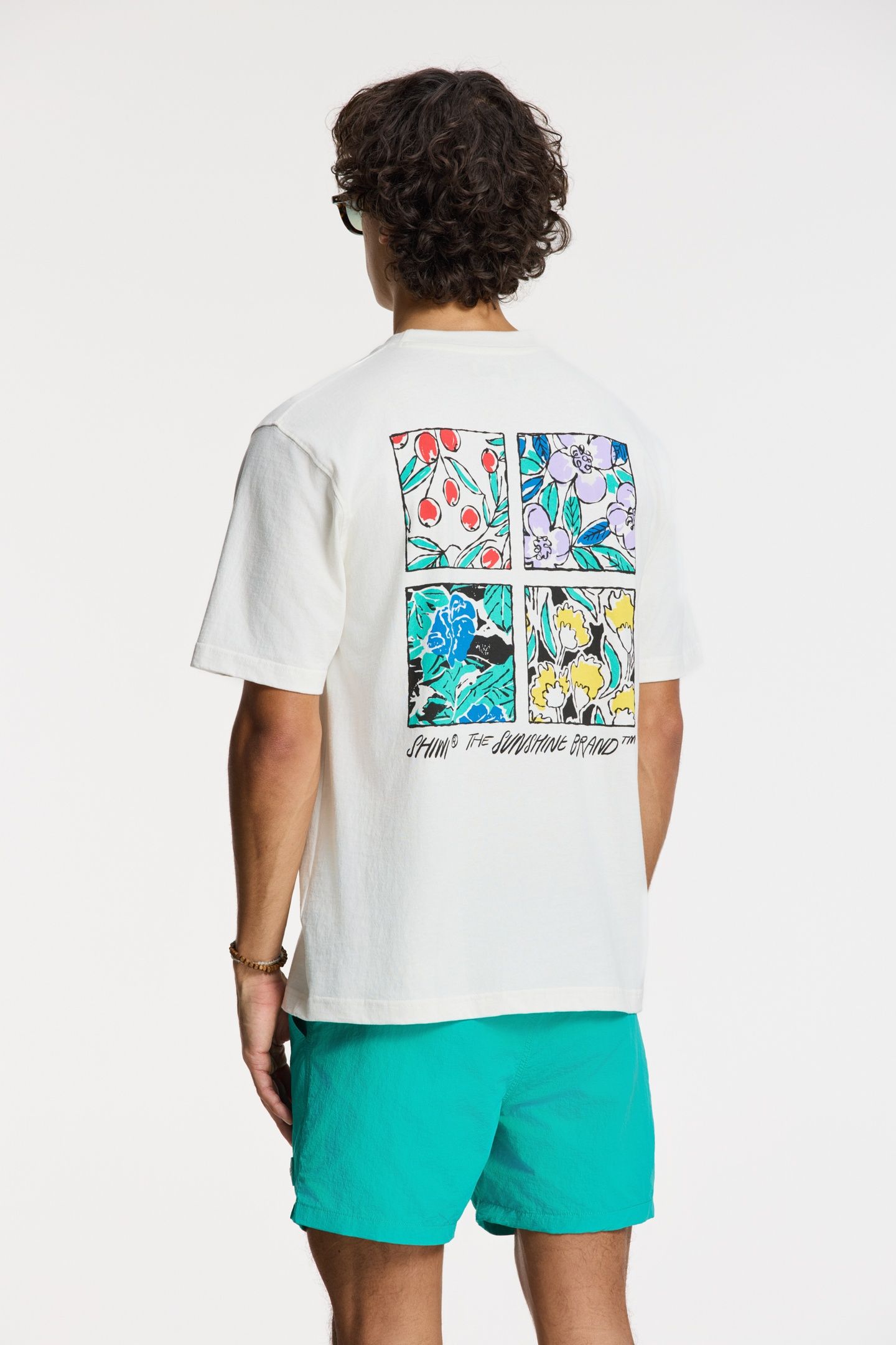 FINN RELAXED T-SHIRT SKETCHED FLOWERS WHITE 5