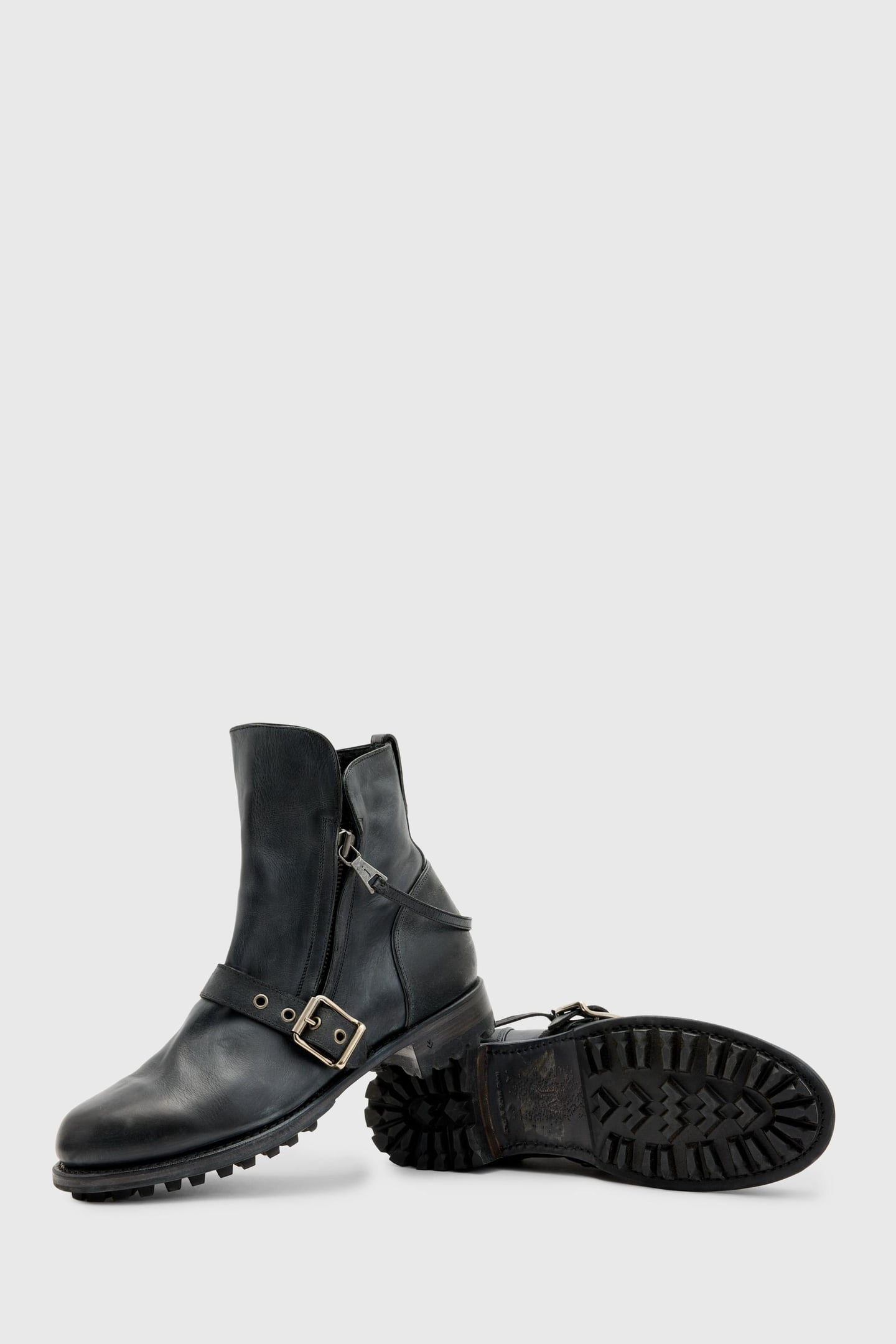 MOTO SHEARLING DOUBLE ZIP BOOT BLACK 2
