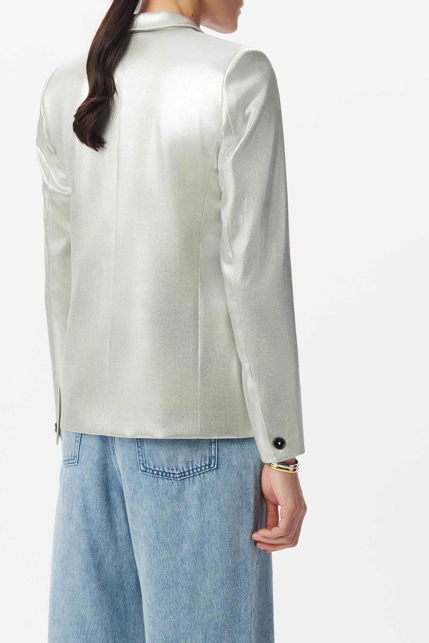 COATED SILVER SUIT JACKET 4