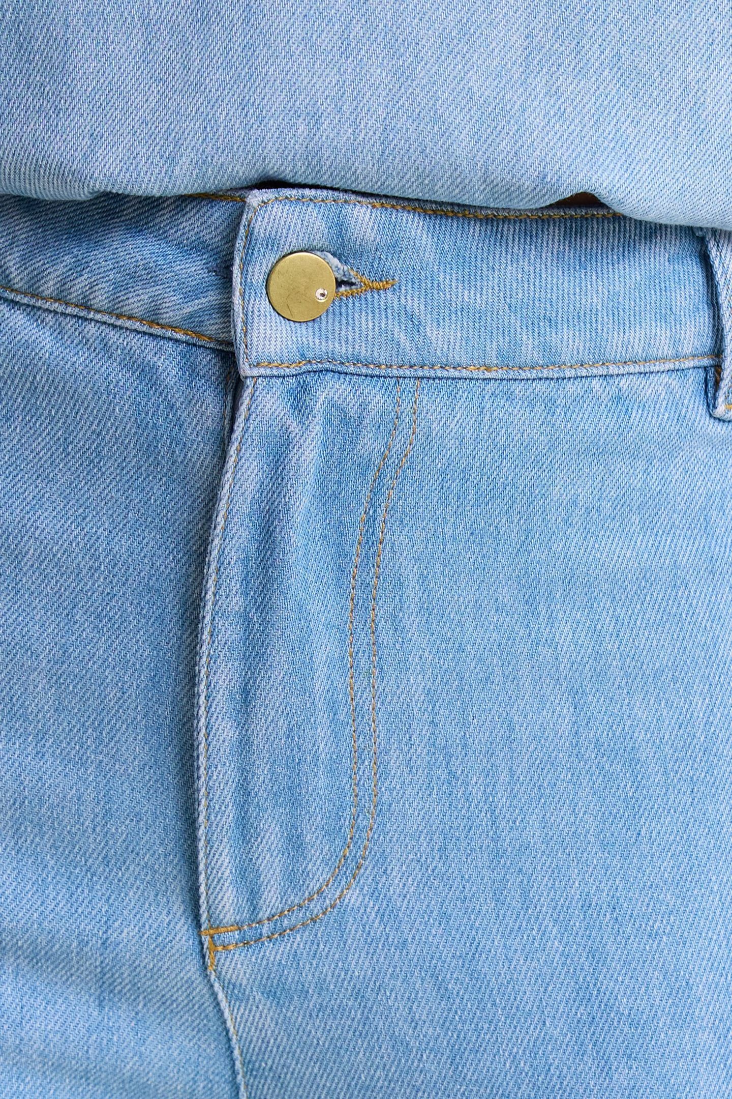 FADED BLUE WIDE-LEG JEANS BLEACH 7