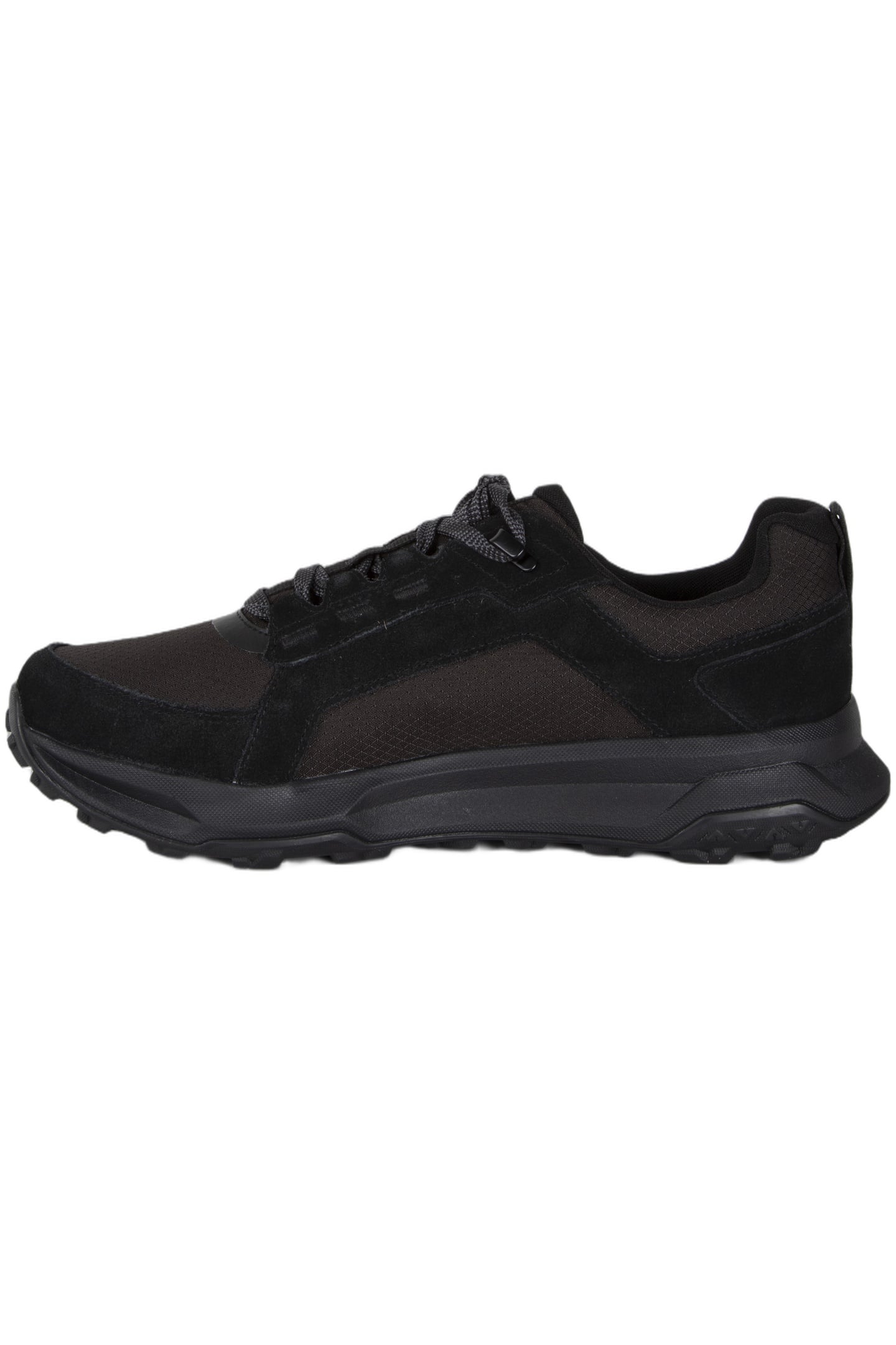 MOTION LEDGE LOW LACE UP WATERPROOF SNEAKER BLACK SUEDE 2