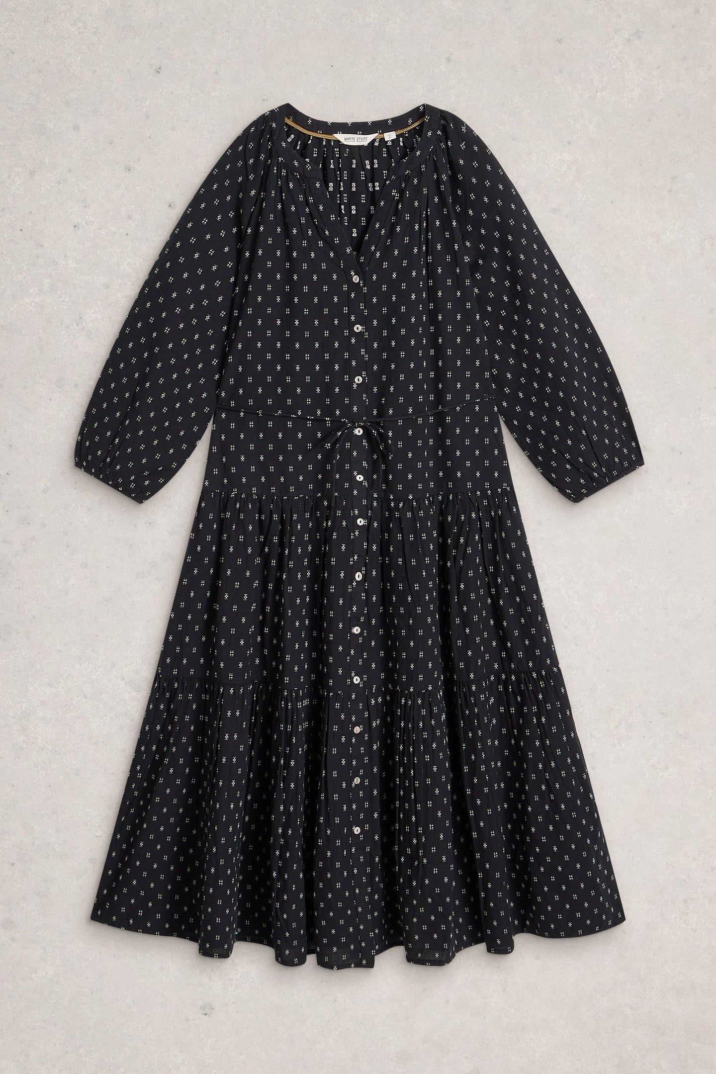 GINA MIDI DRESS BLACK MULTI 3