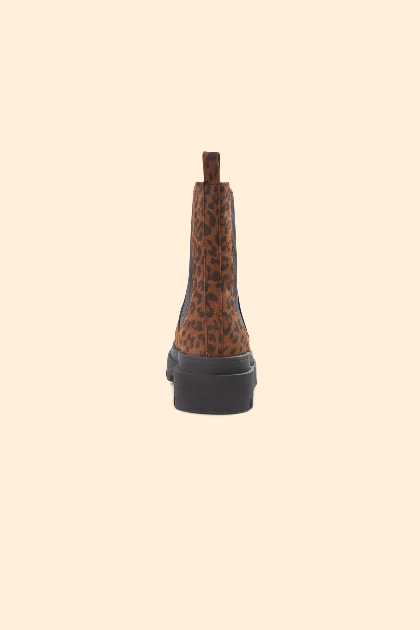 CAMEL SUEDE BOOTS WITH LEOPARD MOTIF CAMEL 2