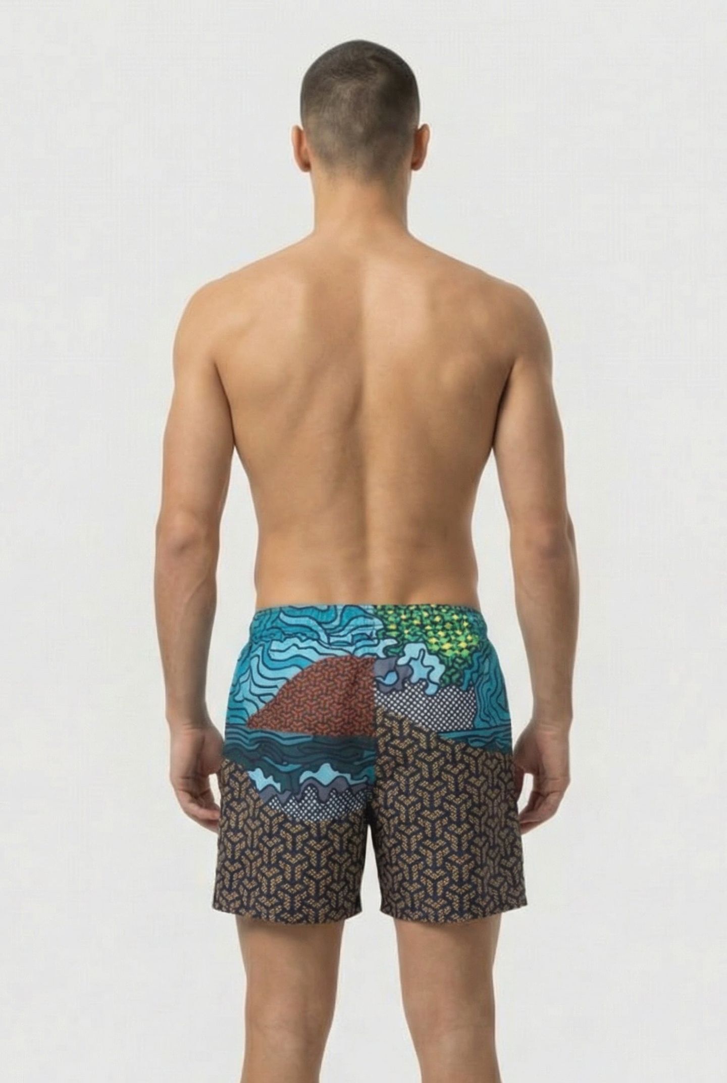 MEN'S BEACH BOXER PLACED SKY&BEACH 2