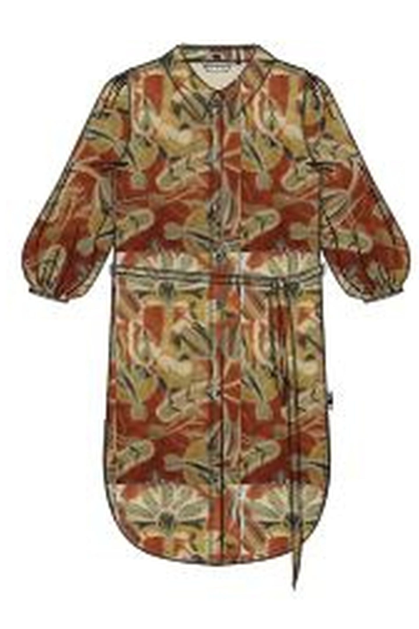 TUNIC NOELLE IN COPPER WITH PALMA PRINT 4