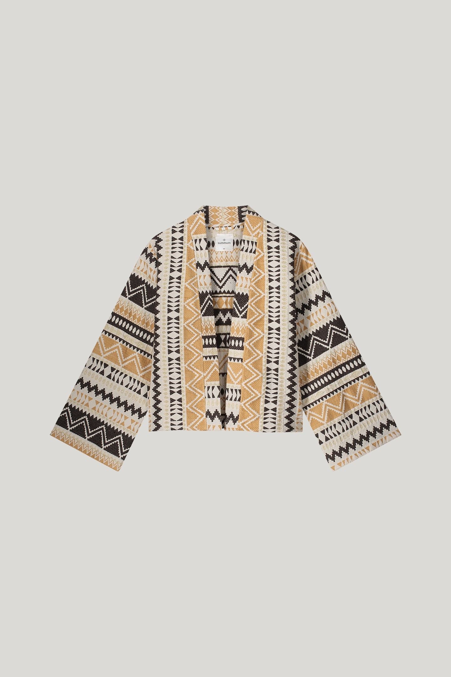 SHORT JACKET GEO AZTEK SOFT CAMEL 4