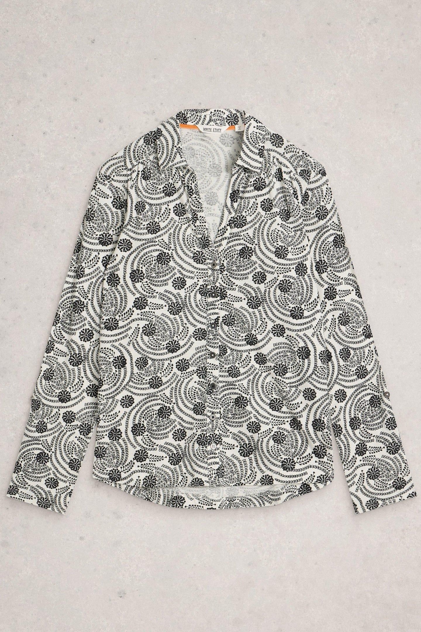 ANNIE JERSEY SHIRT WHITE PRINT 3